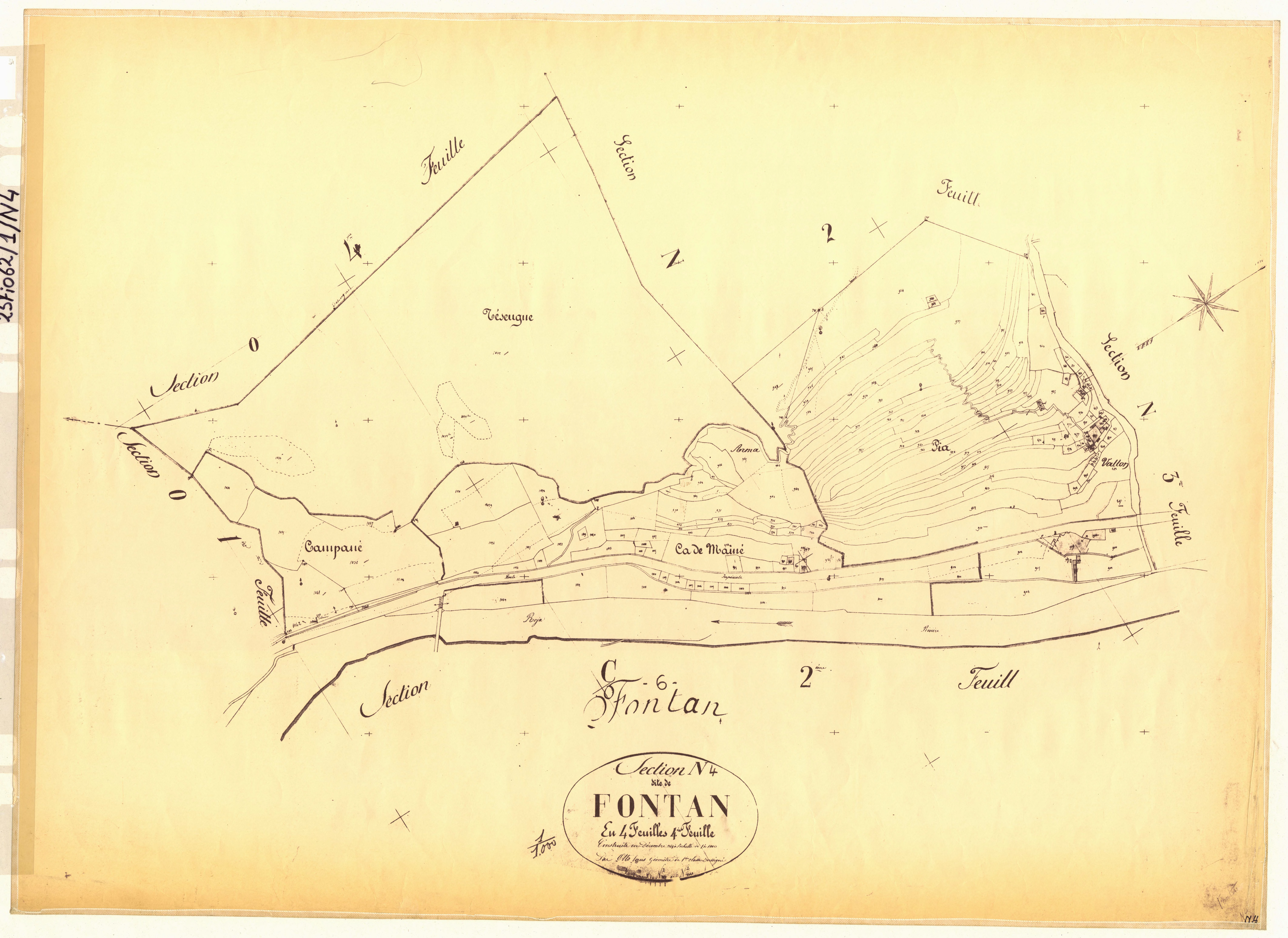 Fontan. - Plan de section, N4