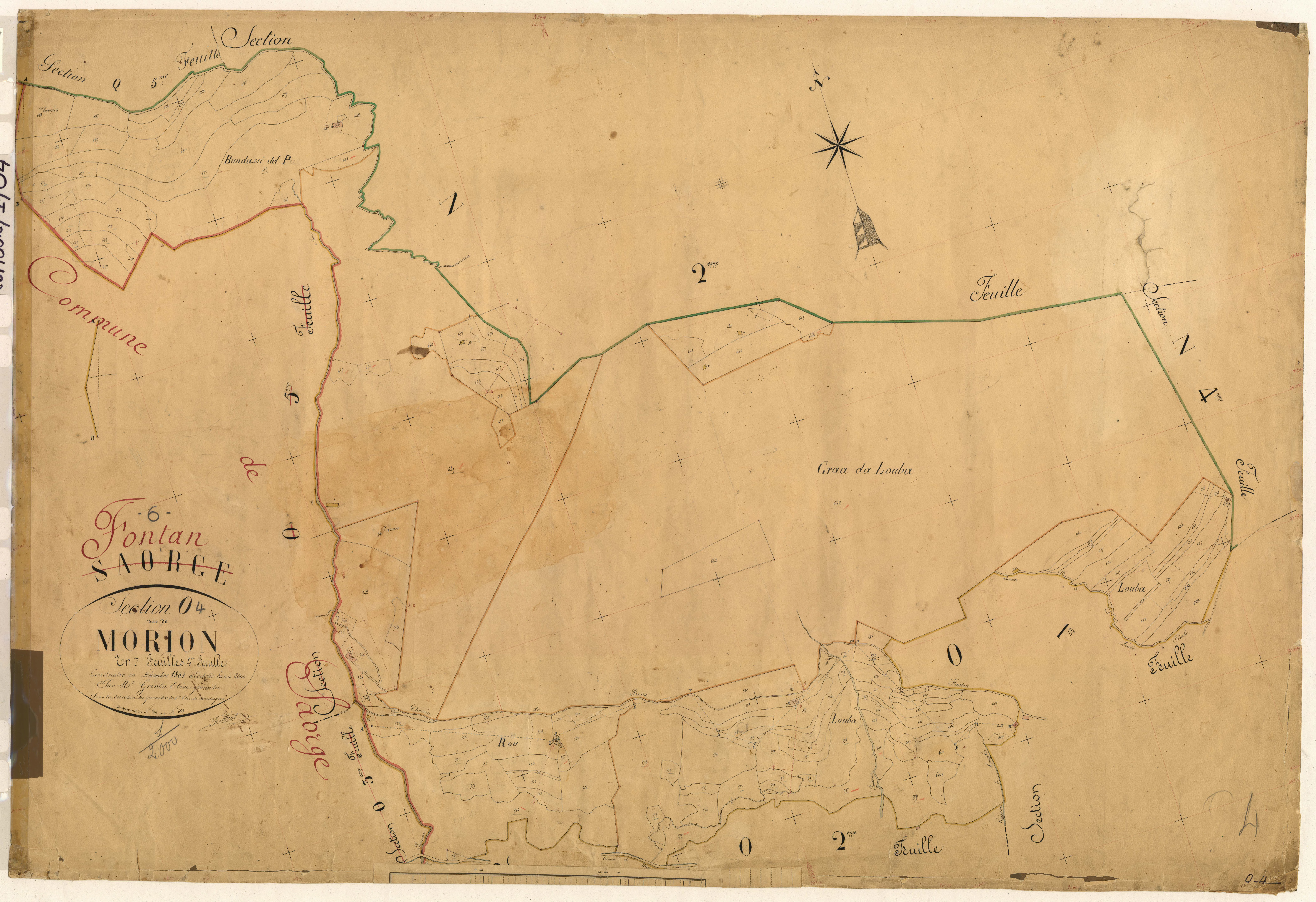 Morion. - Plan de section, O4