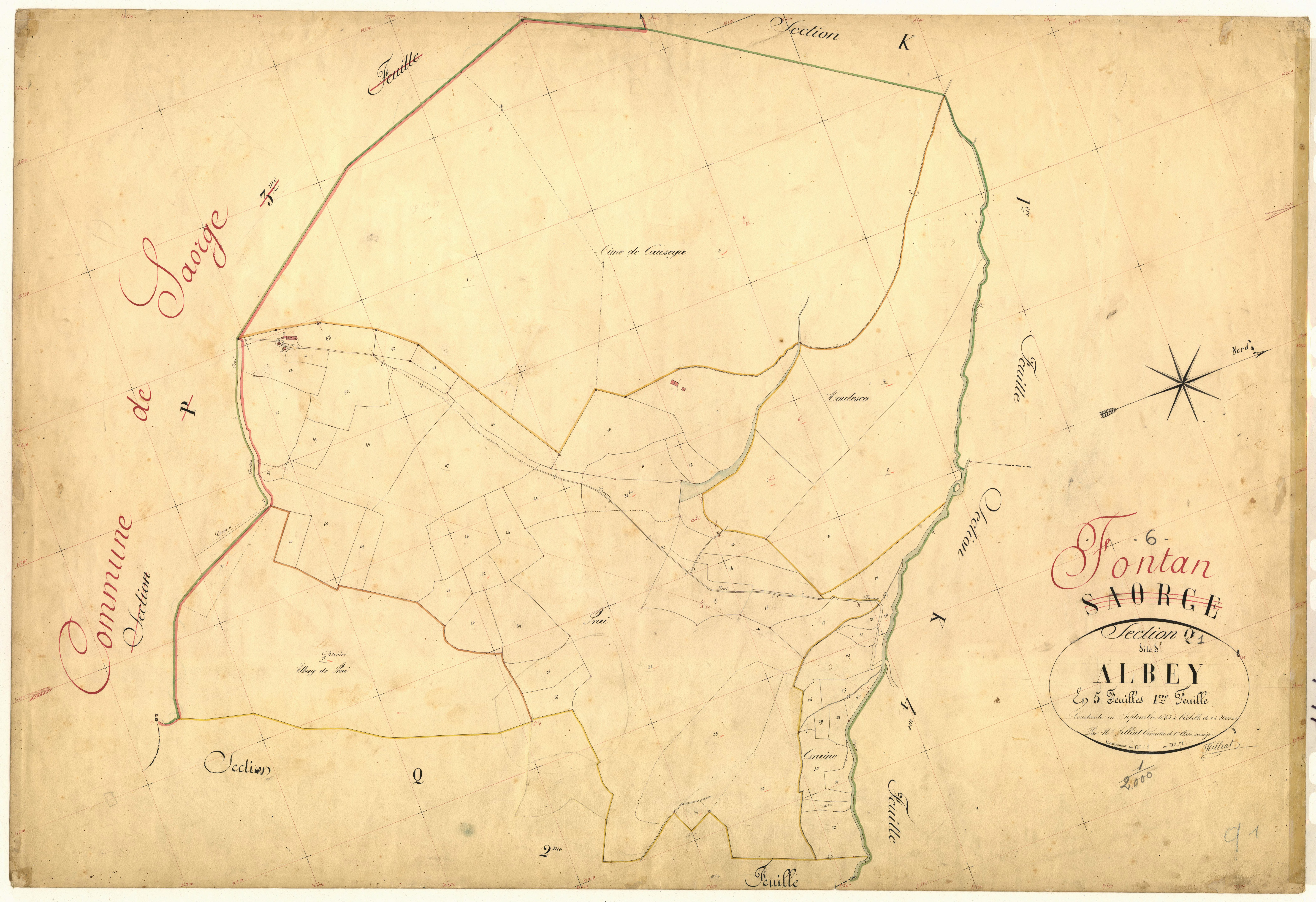Albey. - Plan de section, Q1