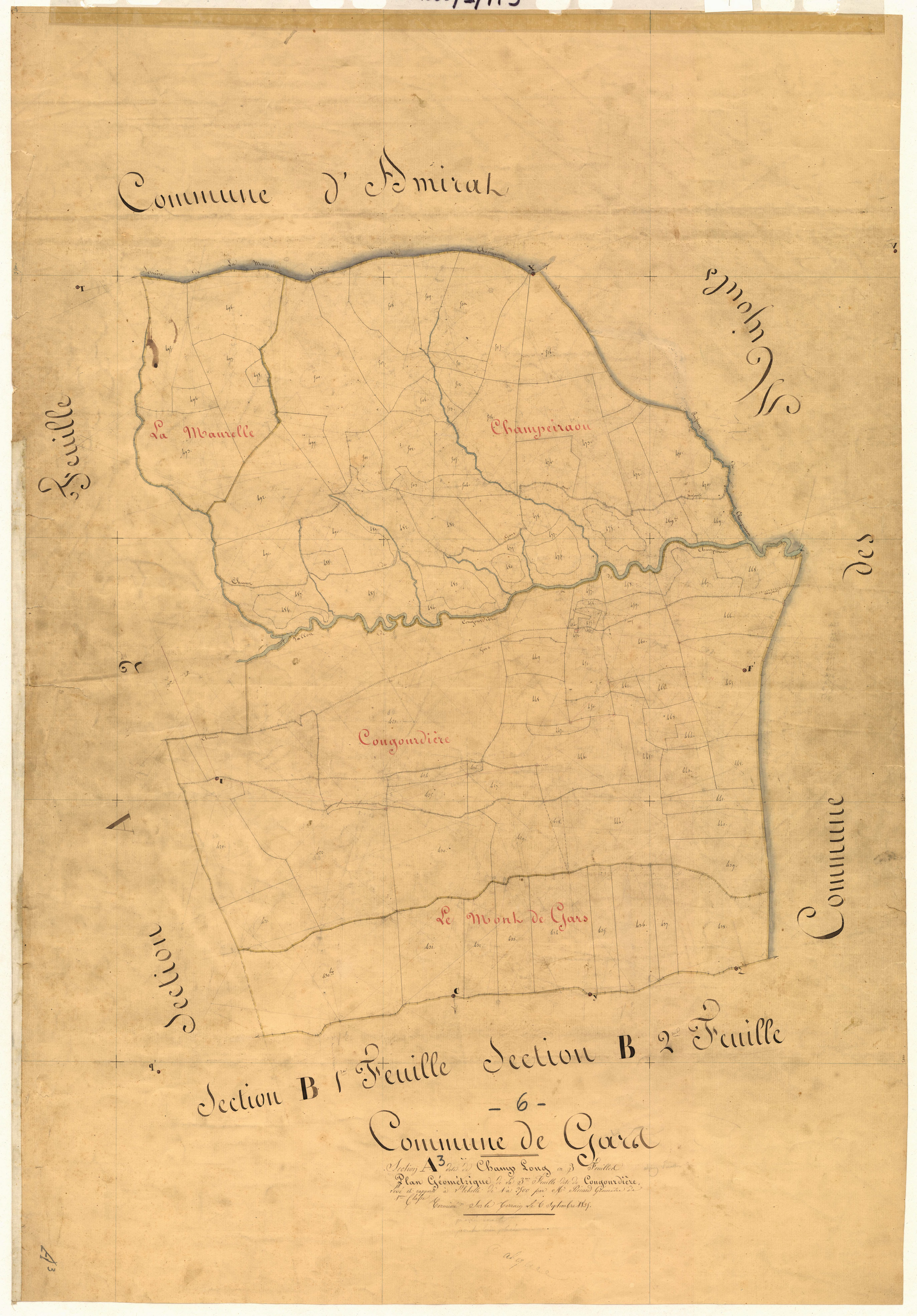 Champ Long, Cougourdière. - Plan de section, A3