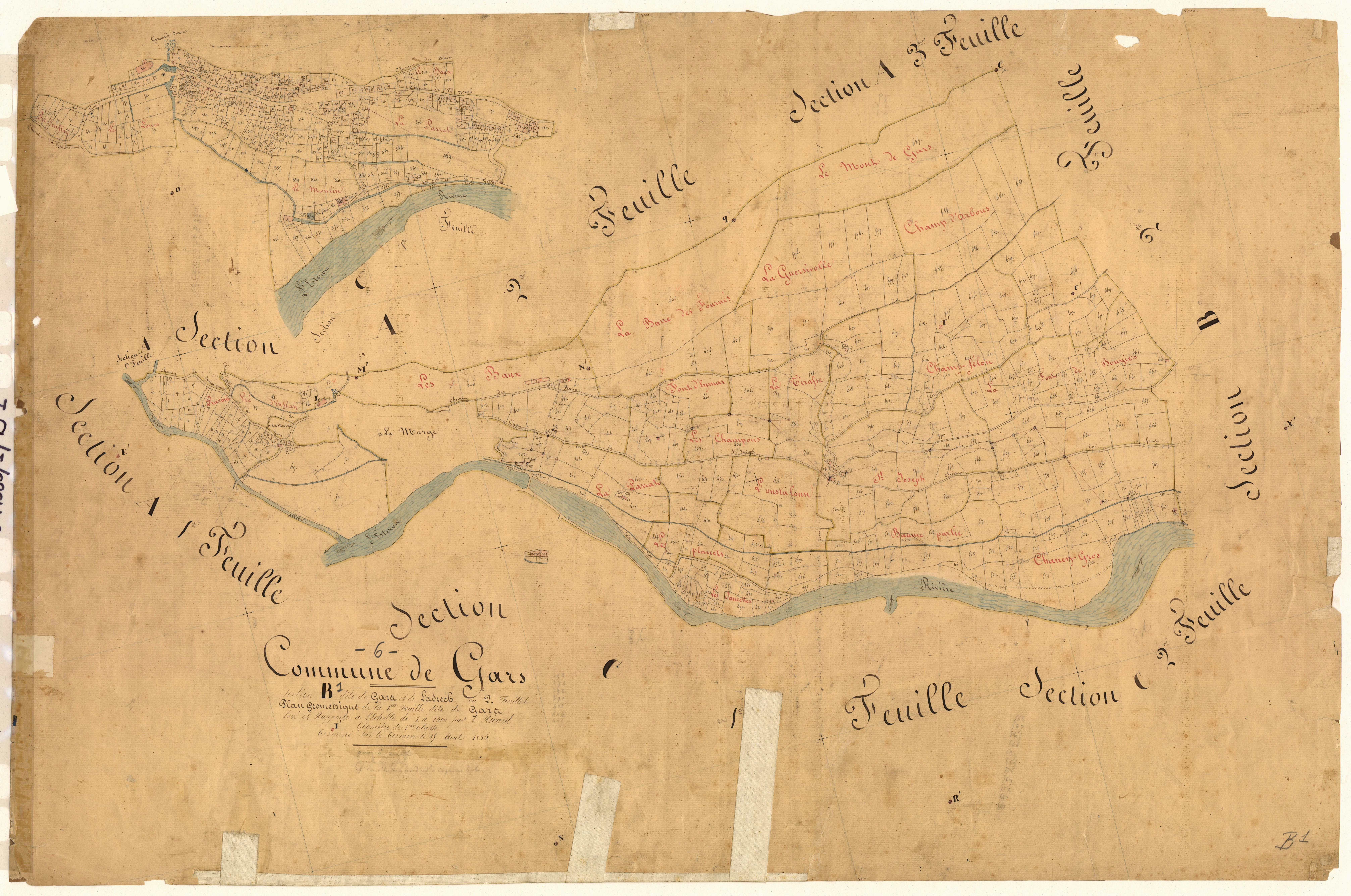Gars et l'Adrech, Gars. - Plan de section, B1