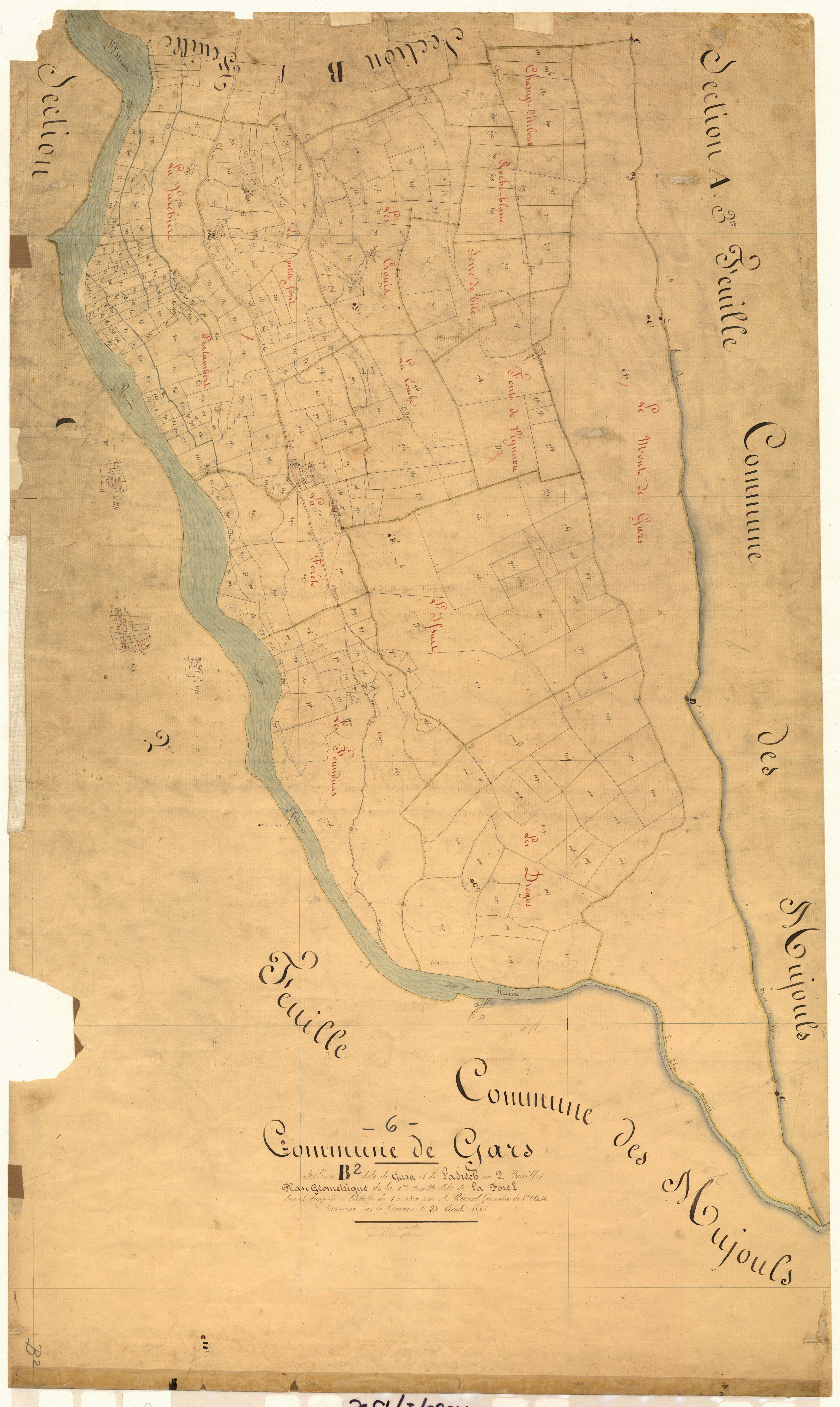 Gars et l'Adrech, la Forêt. - Plan de section, B2