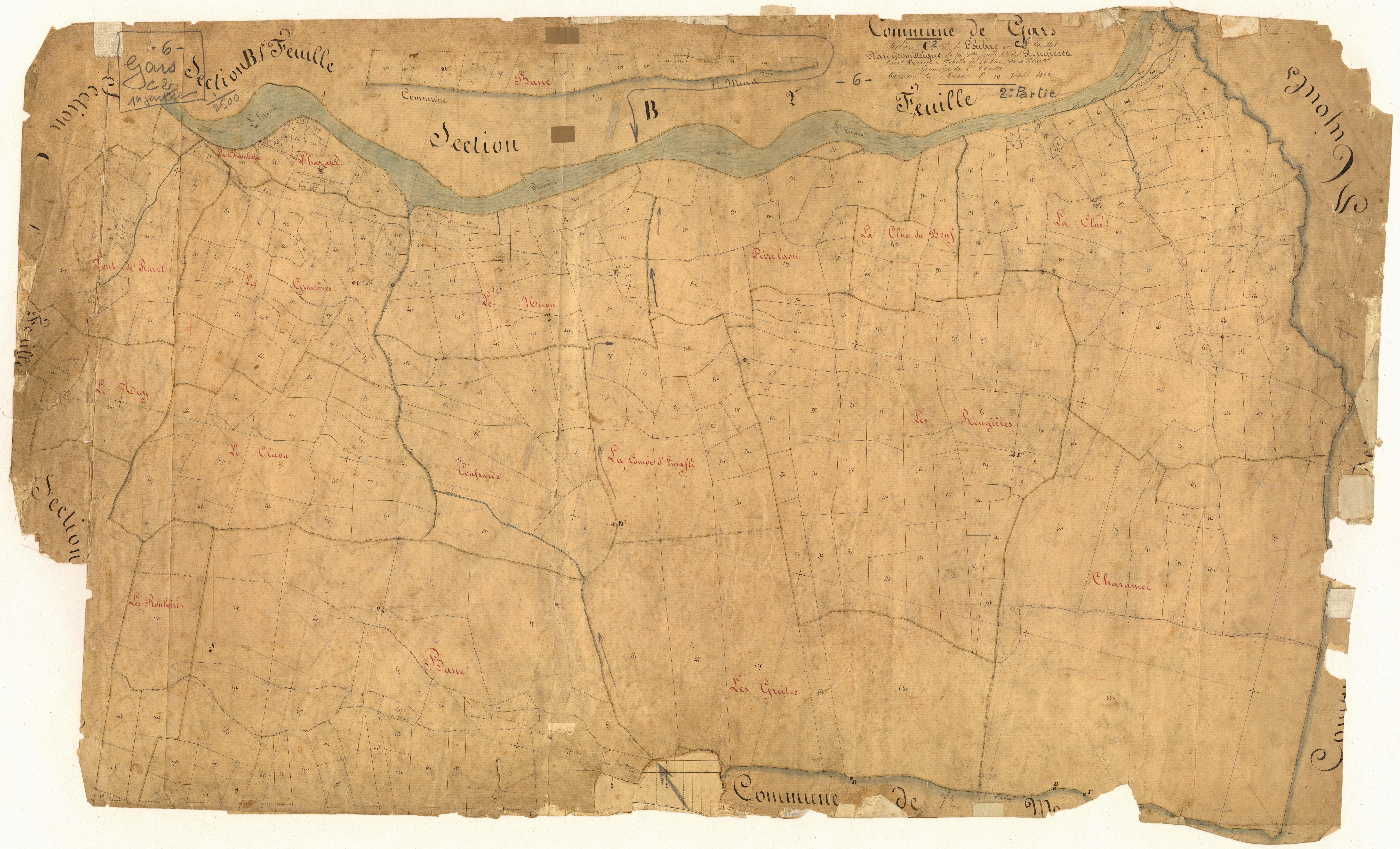 L'Hubac, les Rougières. - Plan de section, C2