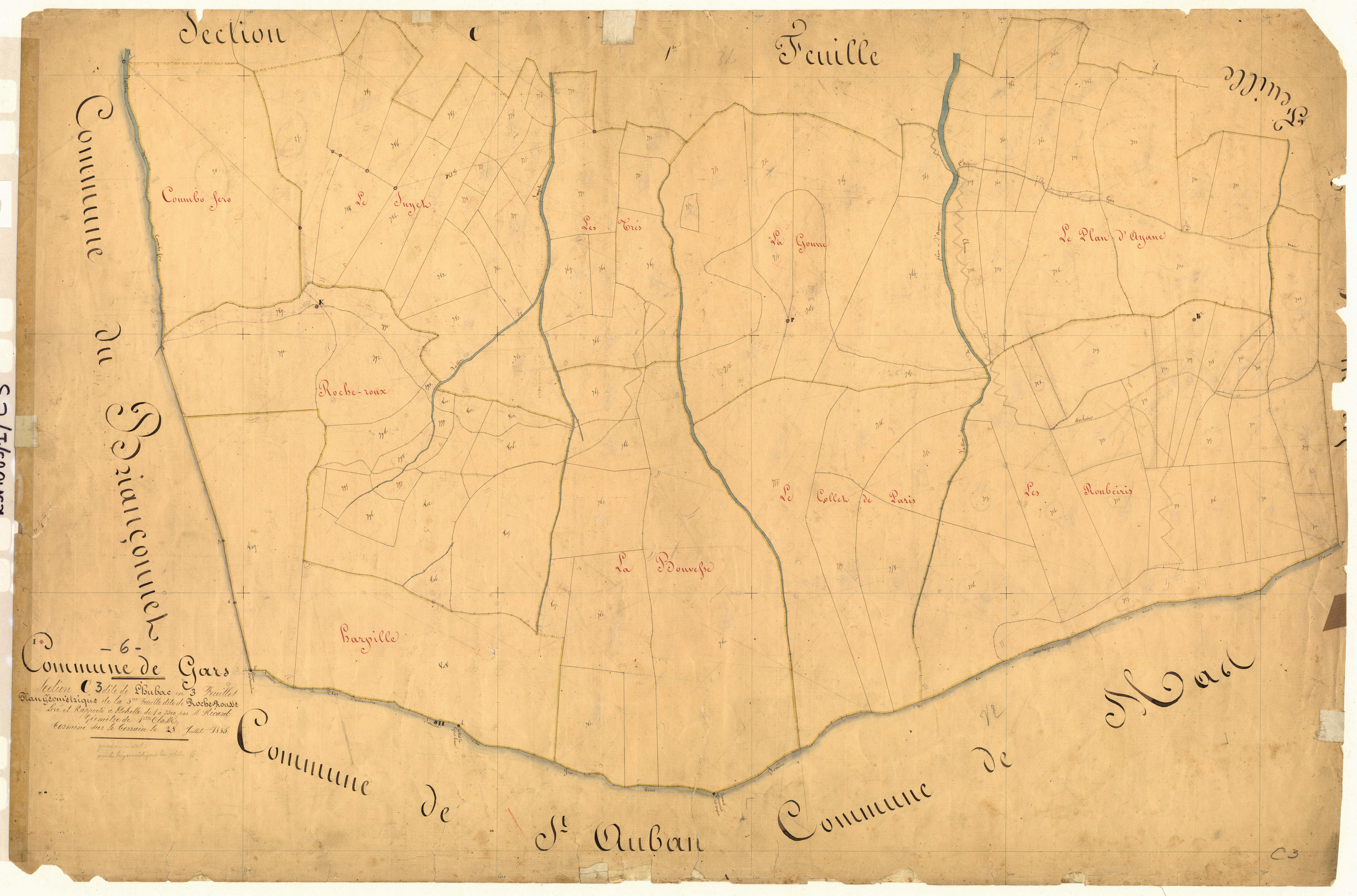 L'Hubac, Roche Rousse. - Plan de section, C3