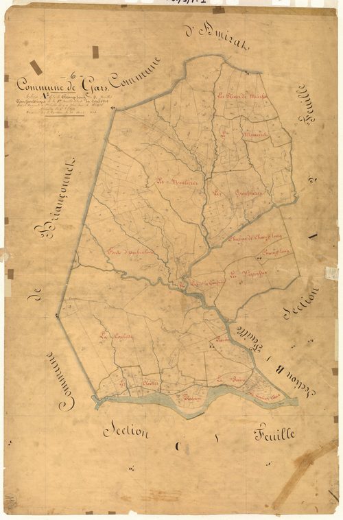 Champ Long, la Coulette. - Plan de section, A1