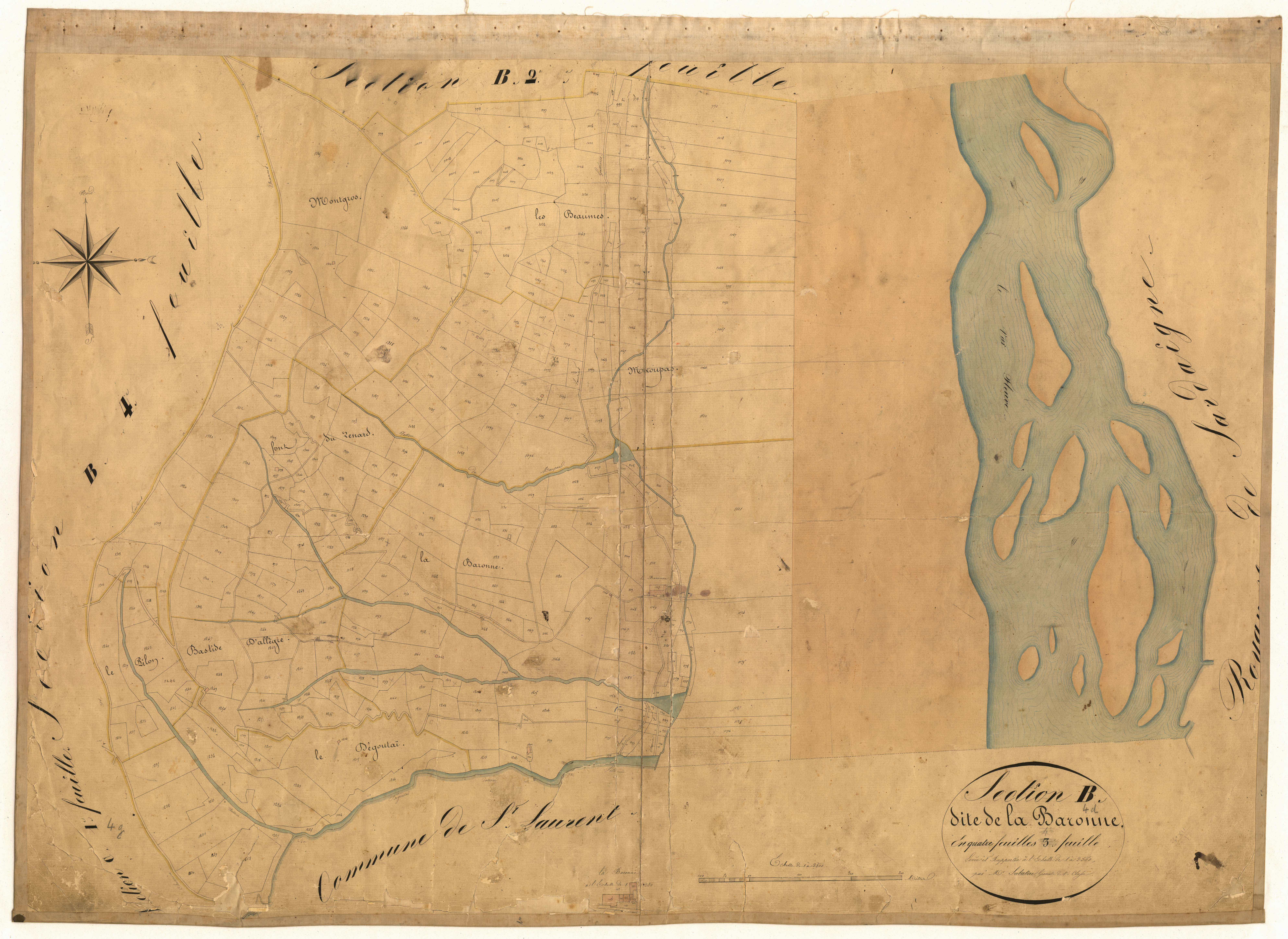 La Baronne. - Plan de section, B2