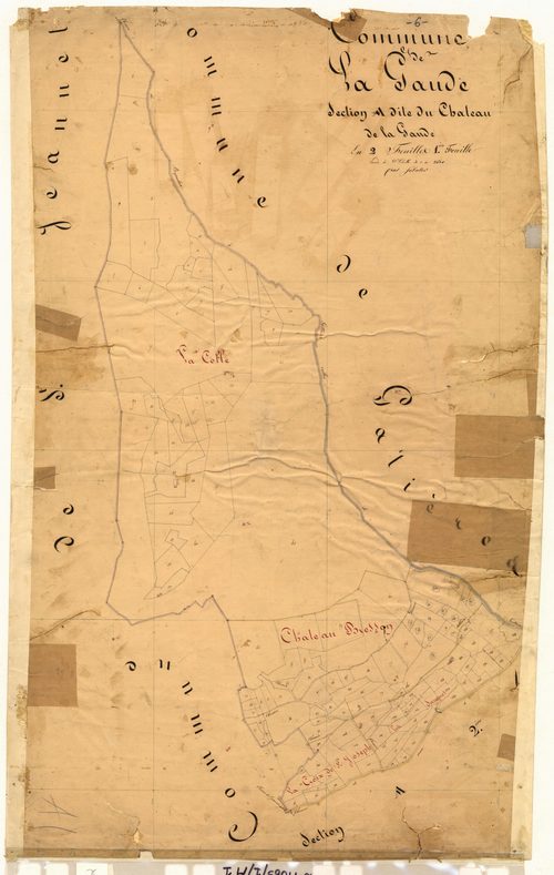 Le Chateau de la Gaude. - Plan de section, A1
