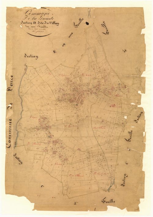 Le Village. - Plan de section, D
