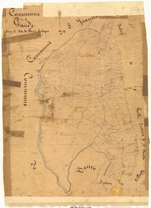 Font Antique. - Plan de section, E