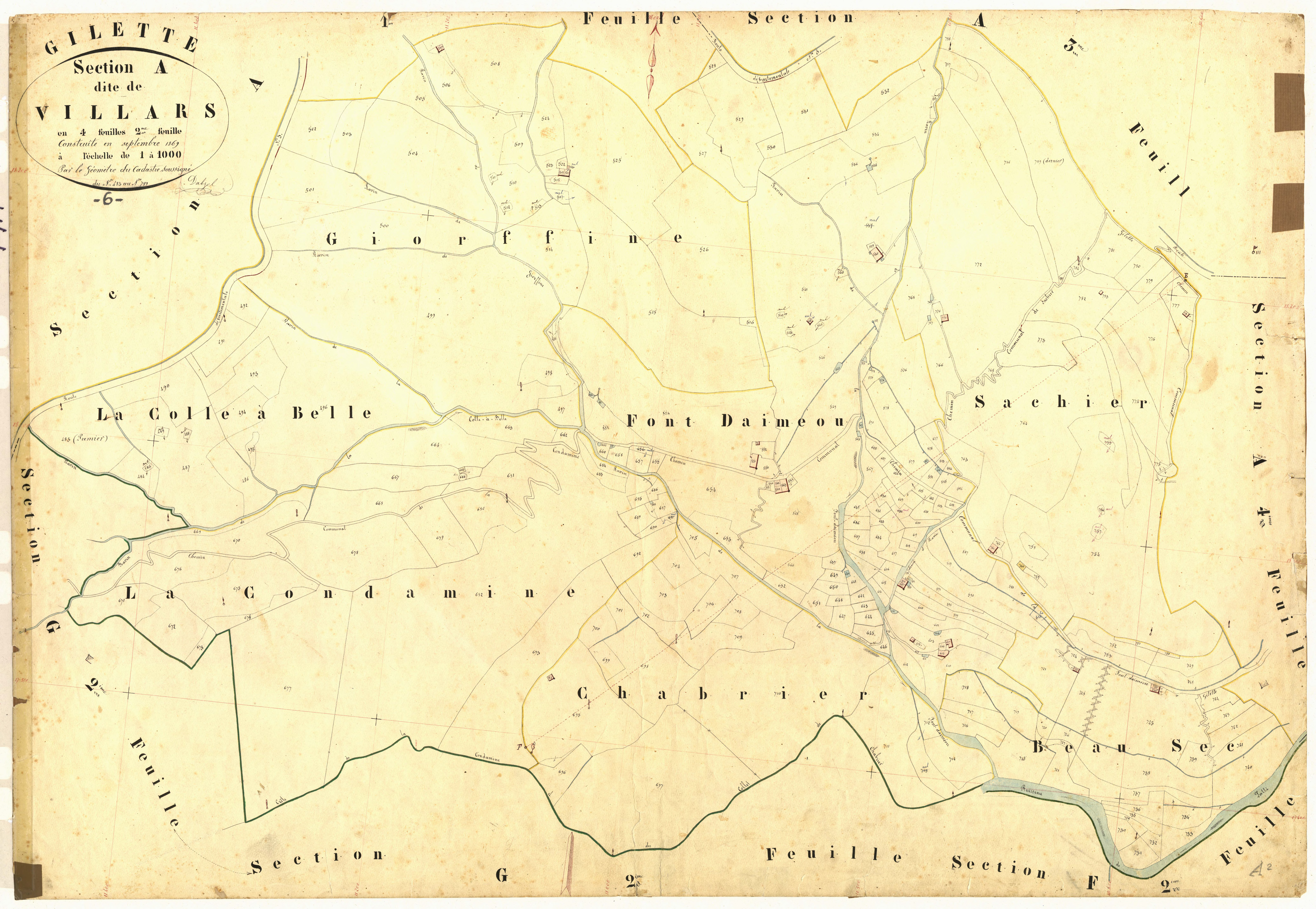 Villars. - Plan de section, A2