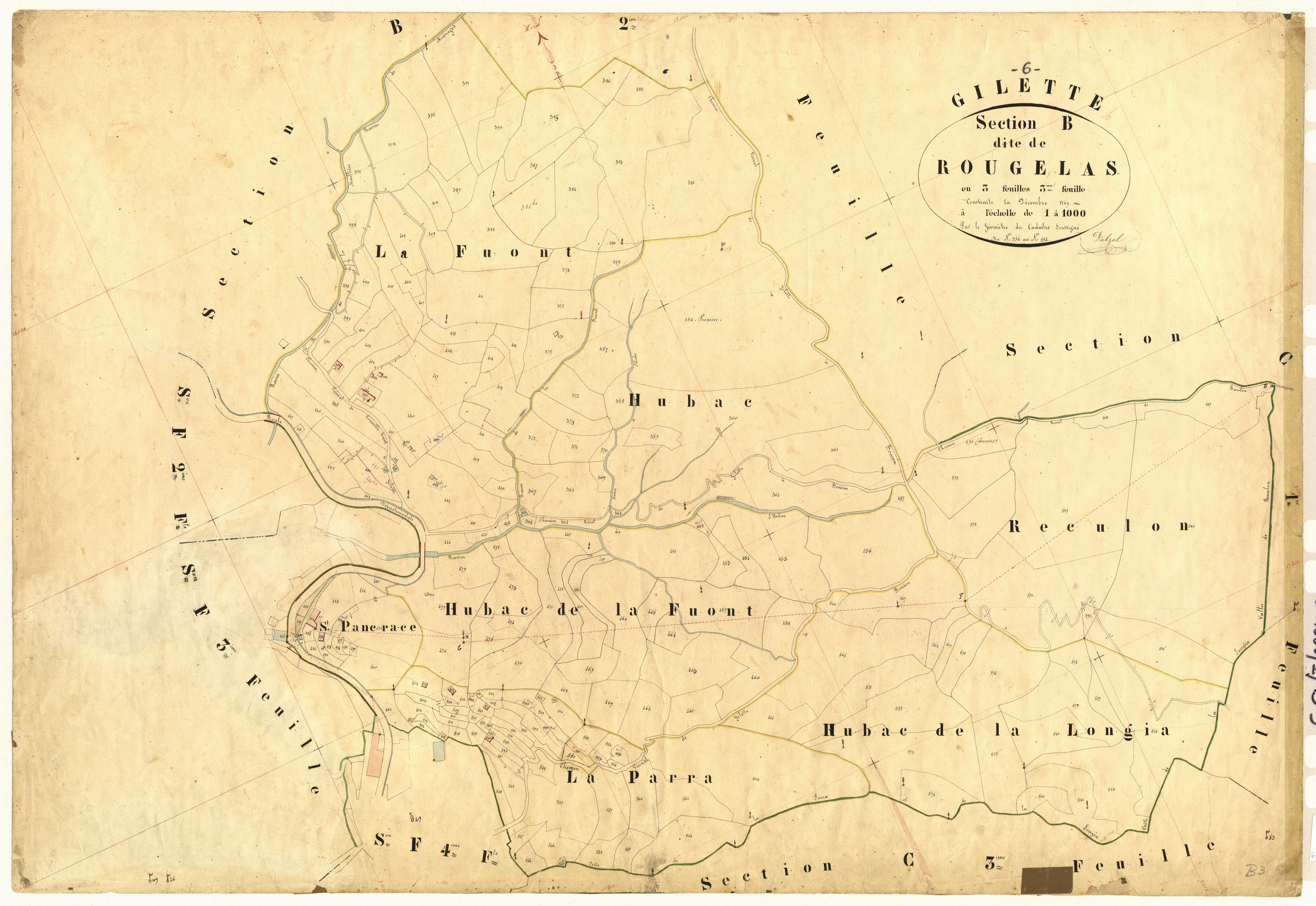 Rougelas. - Plan de section, B3