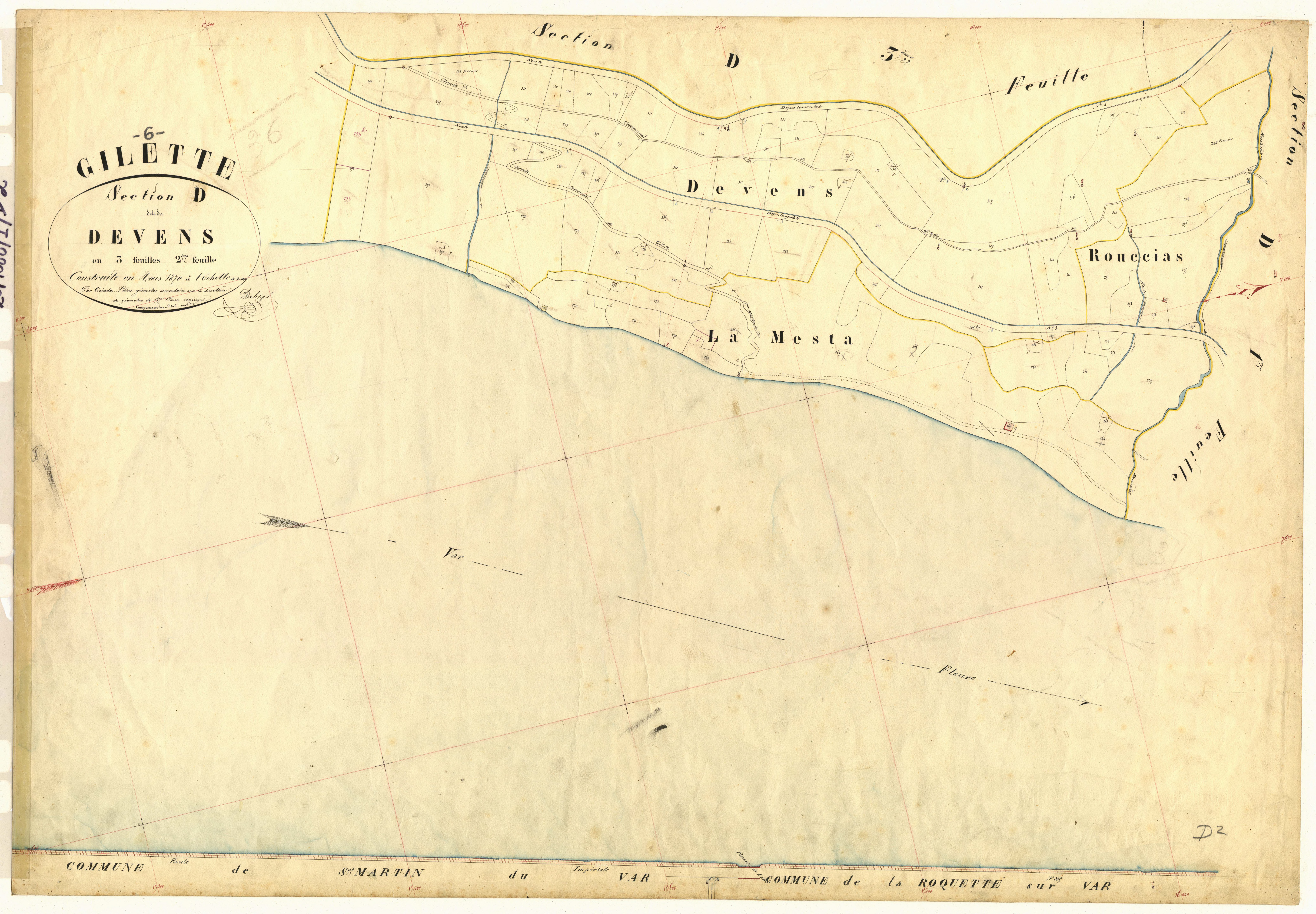 Le Devens. - Plan de section, D2
