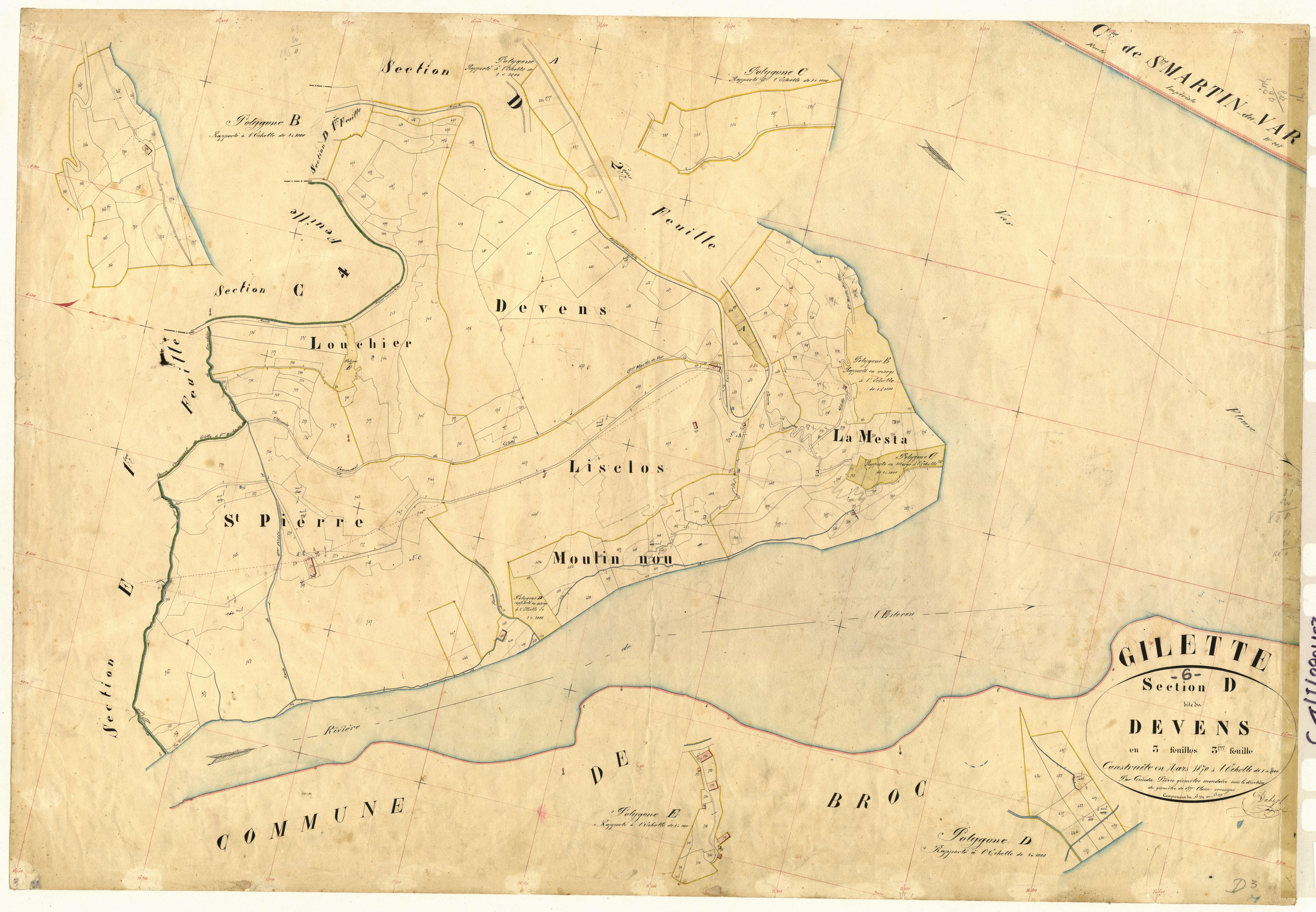 Le Devens. - Plan de section, D3