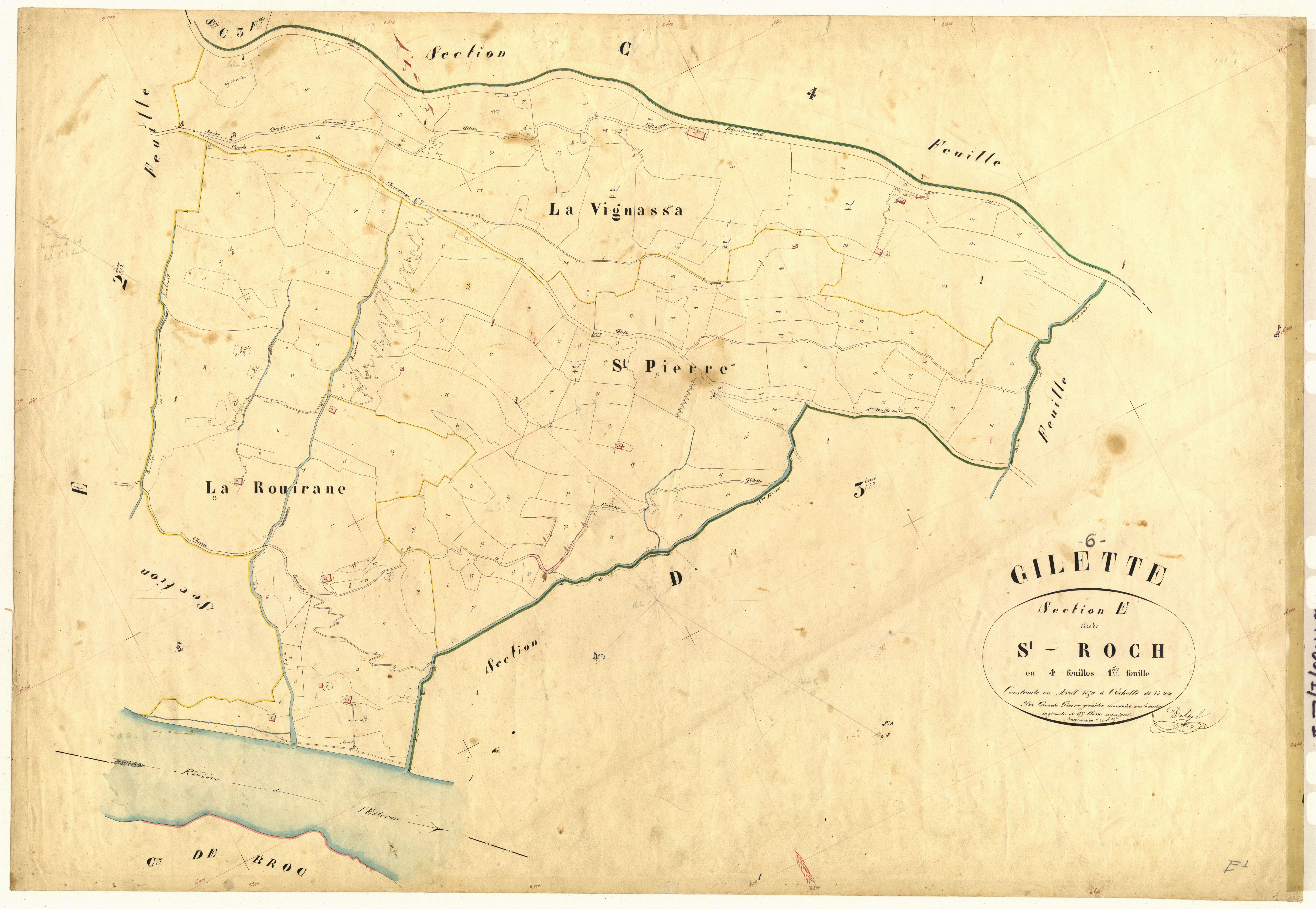 Saint Roch. - Plan de section, E1