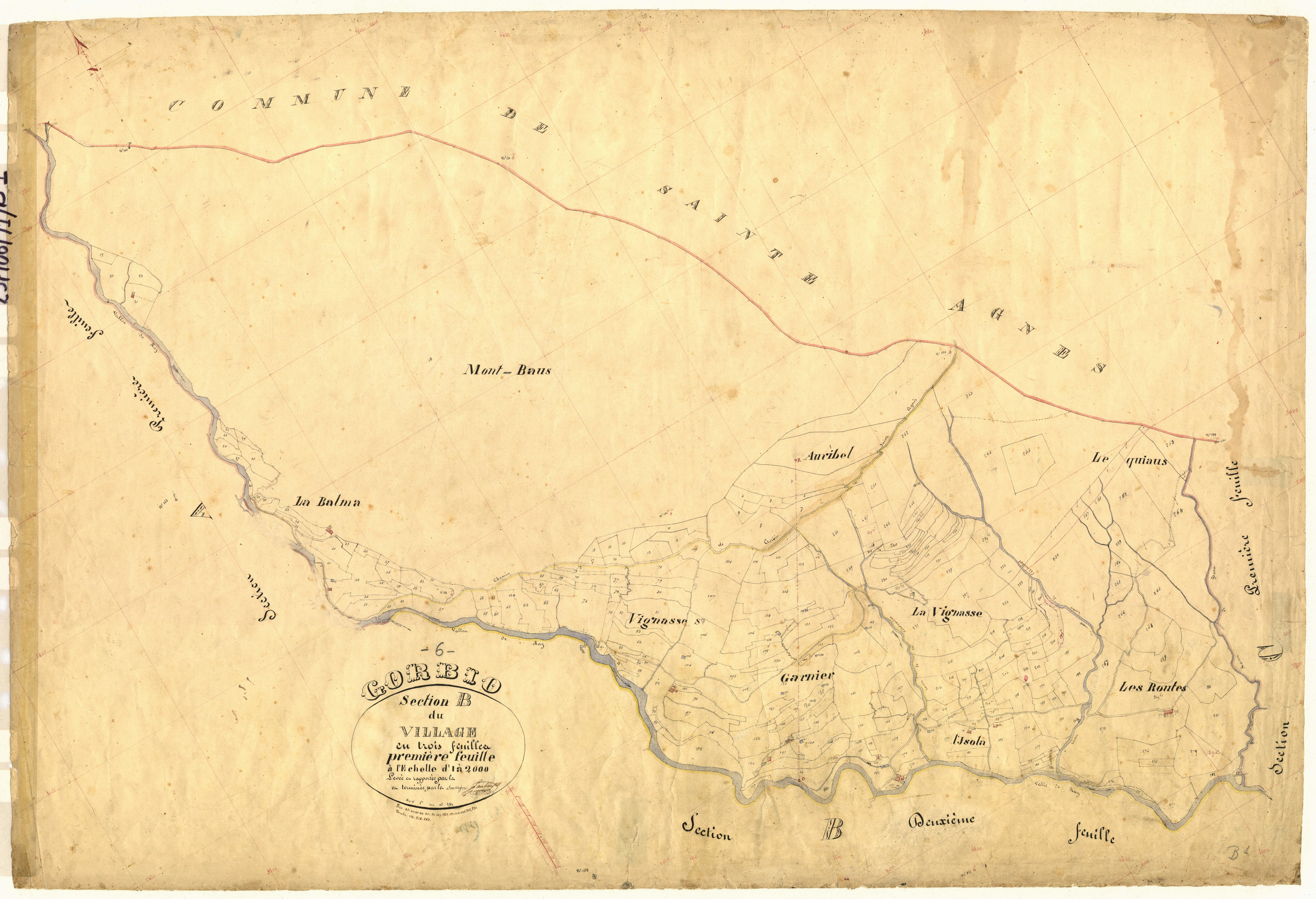 Le Village. - Plan de section, B1