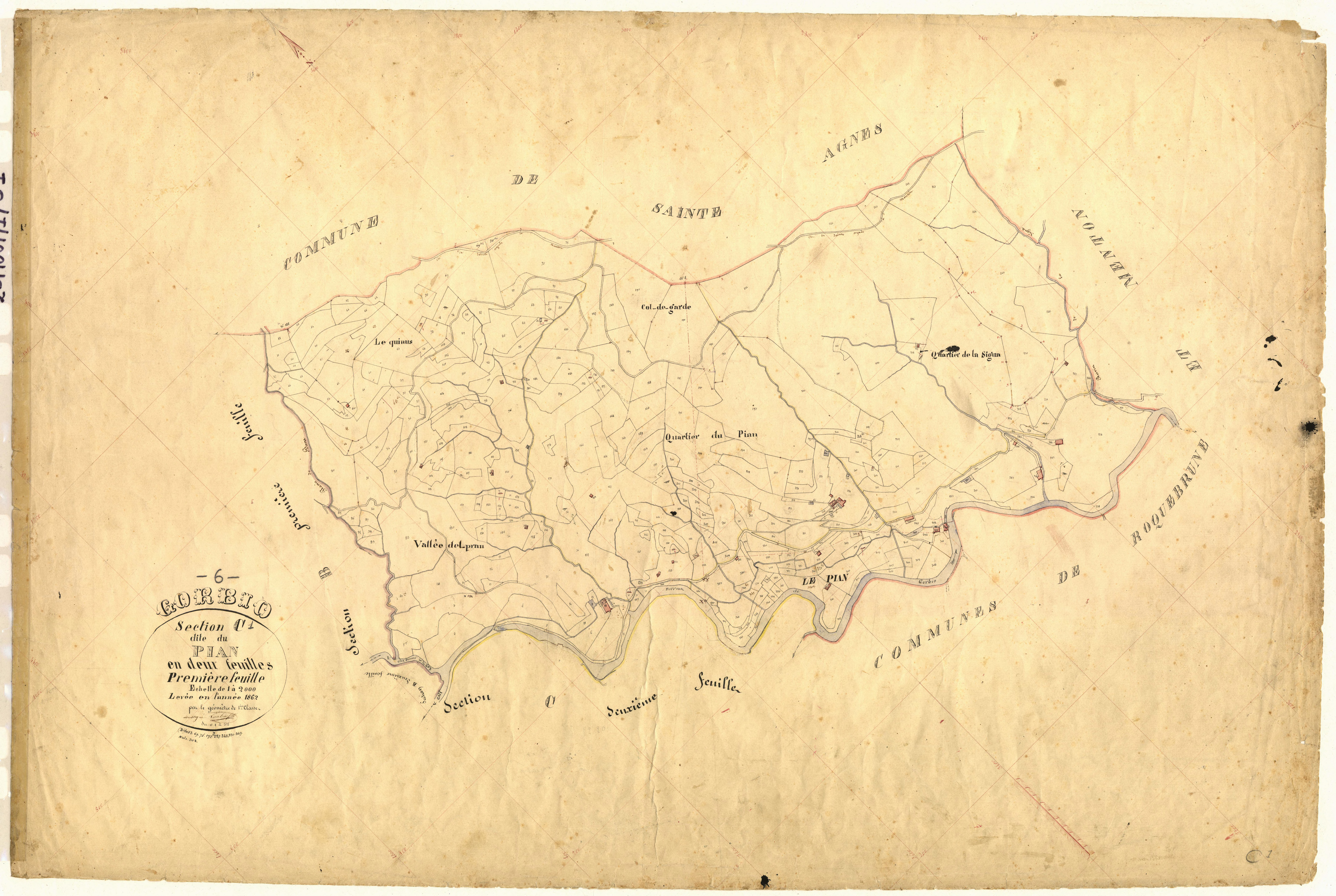 Le Pian. - Plan de section, C1