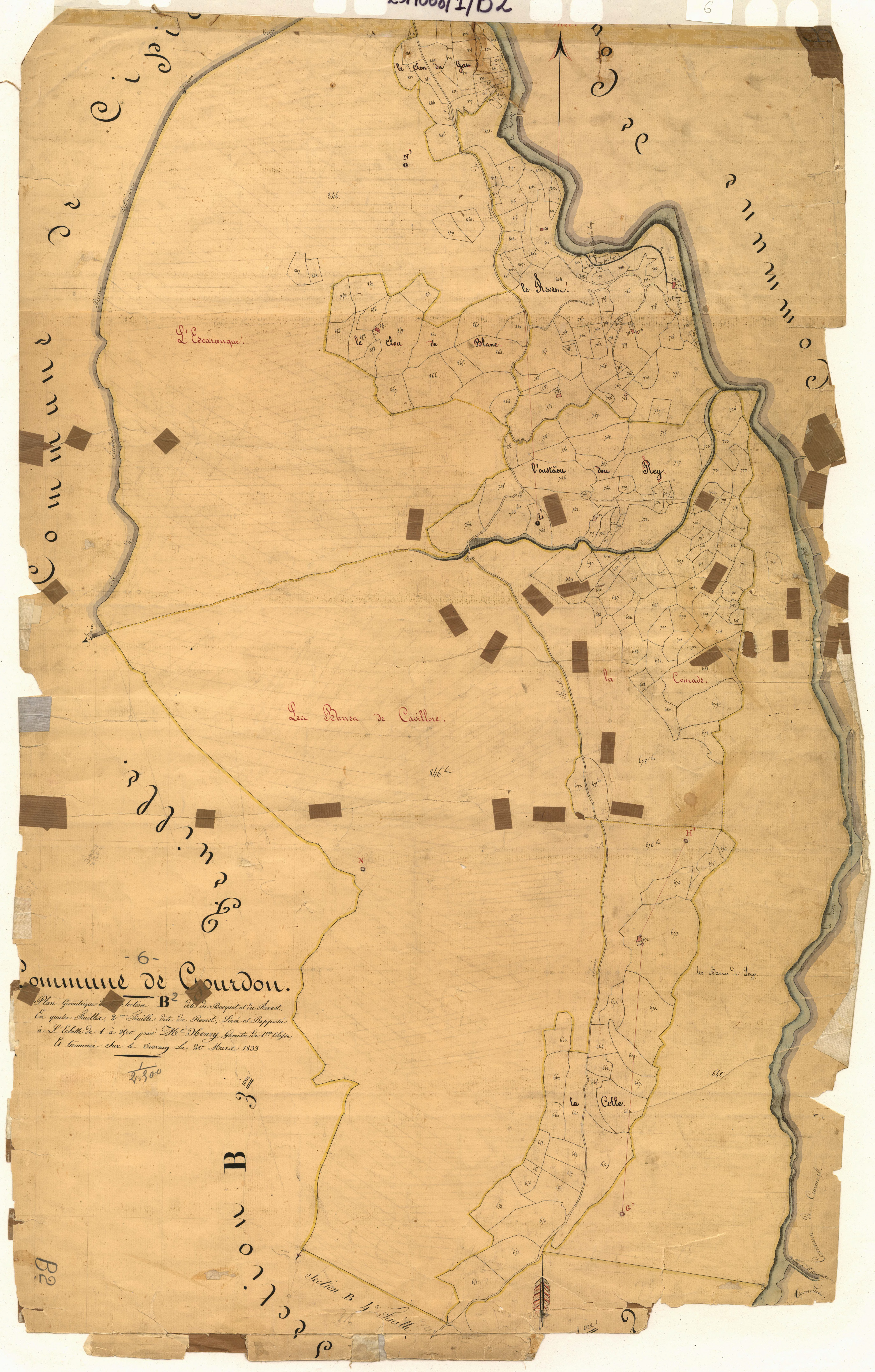 Le Bosquet et le Revest, le Revest. - Plan de section, B2