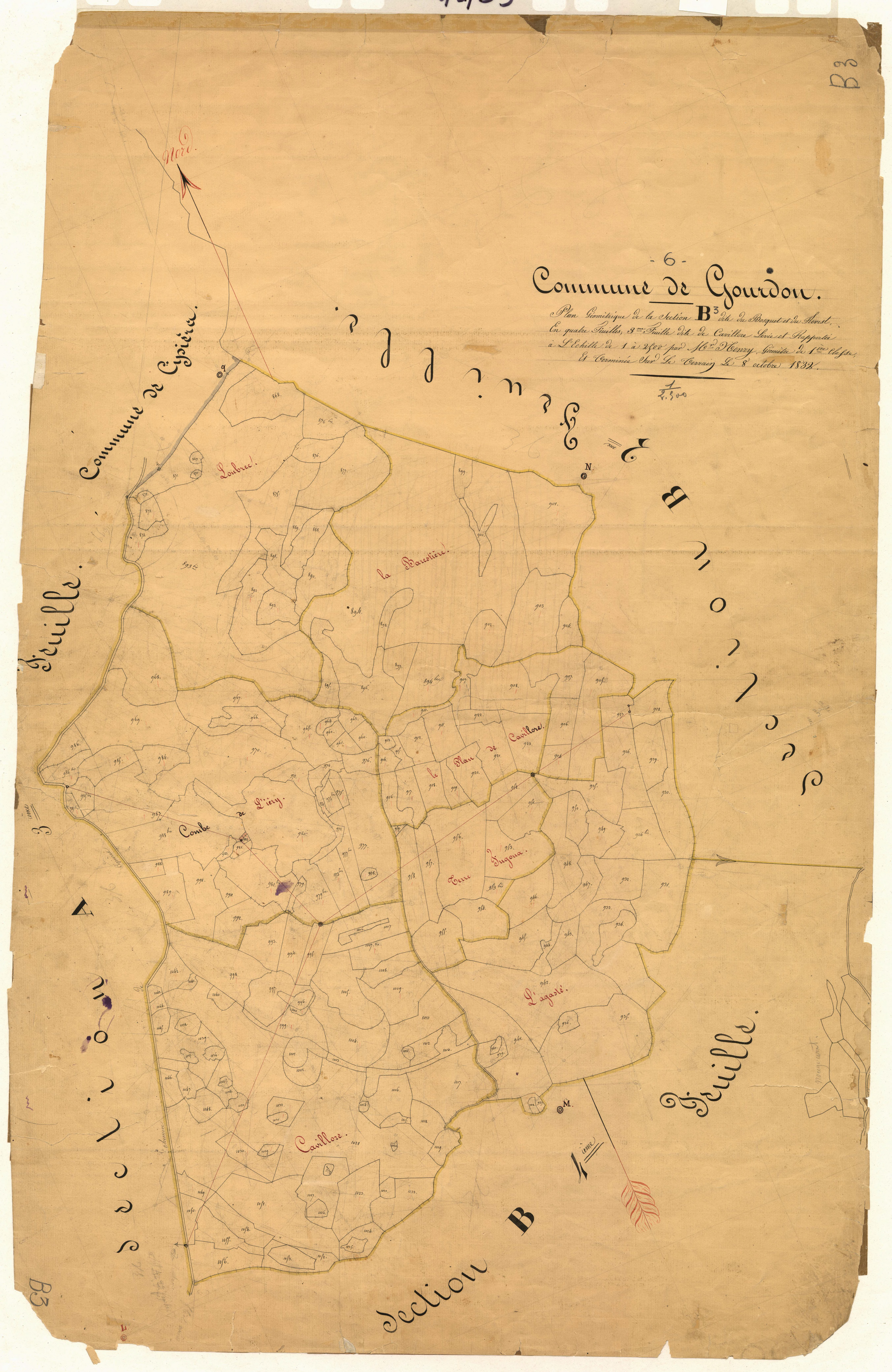 Le Bosquet et le Revest, Cavillore. - Plan de section, B3