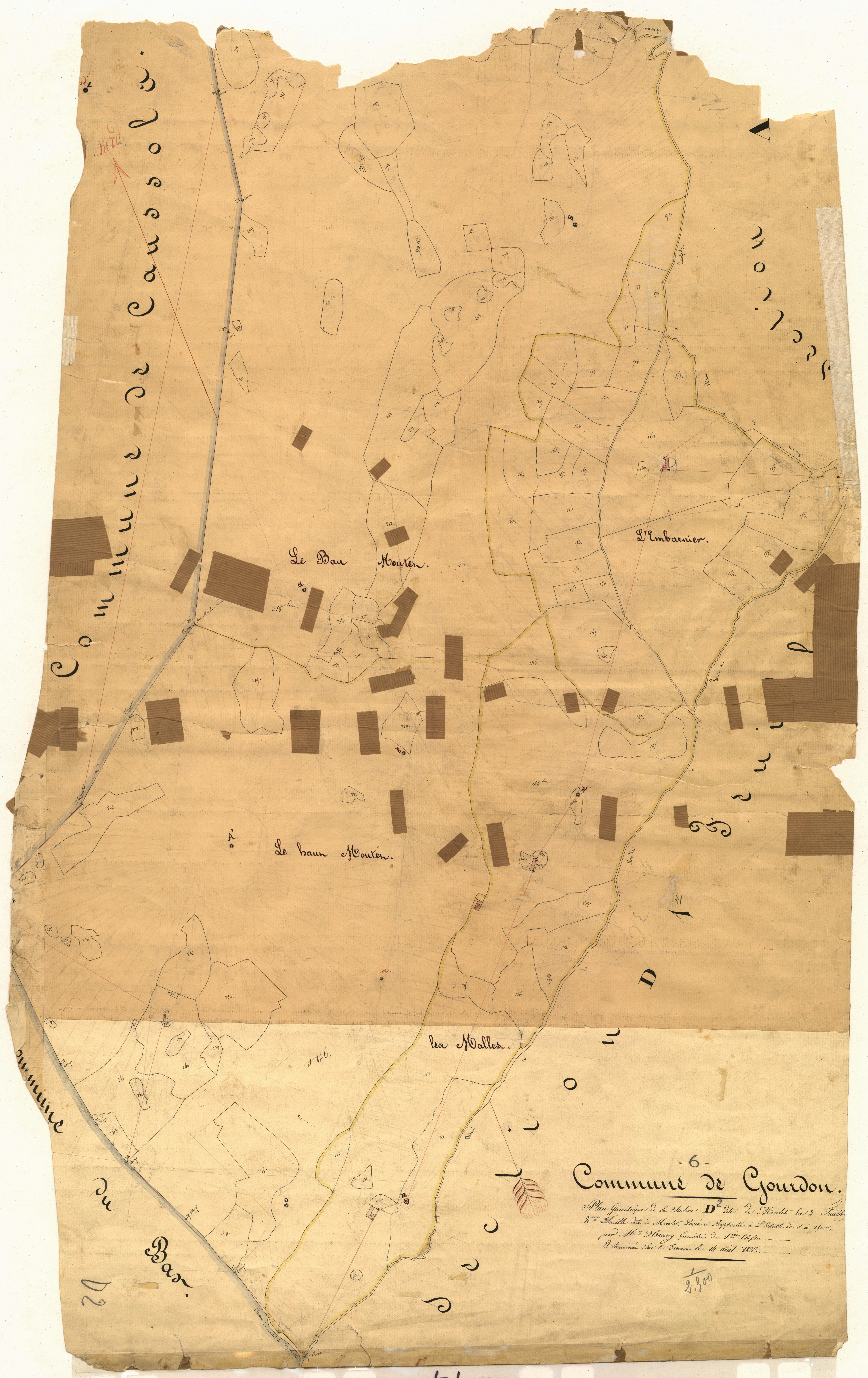 Le Montet, le Montet. - Plan de section, D2