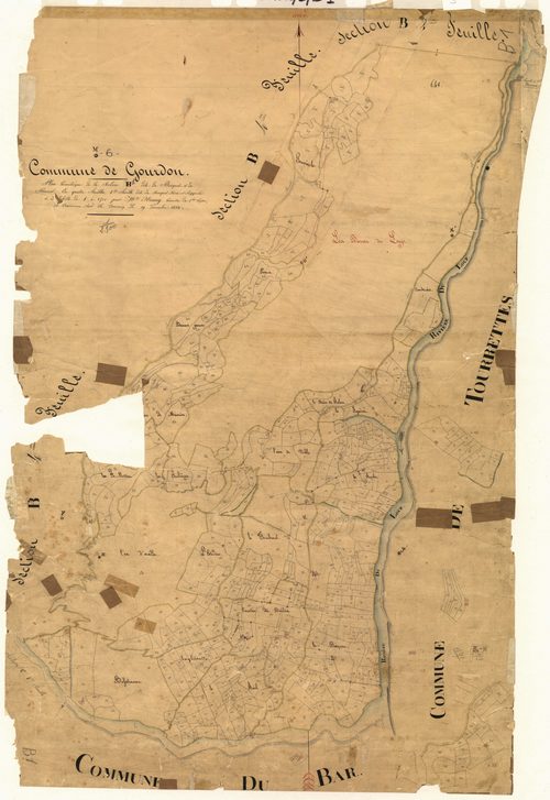 Le Bosquet et le Revest, le Bosquet. - Plan de section, B1