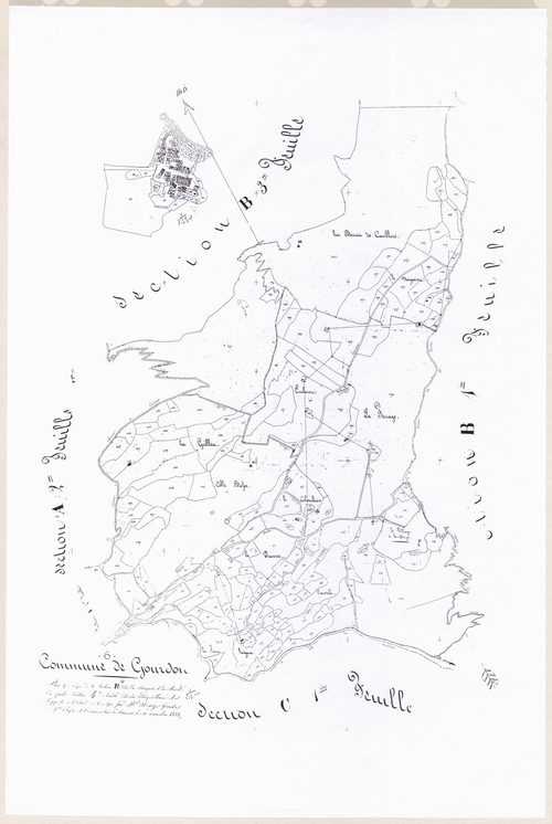 Le Bosquet et le Revest, le Village. - Plan de section, B4