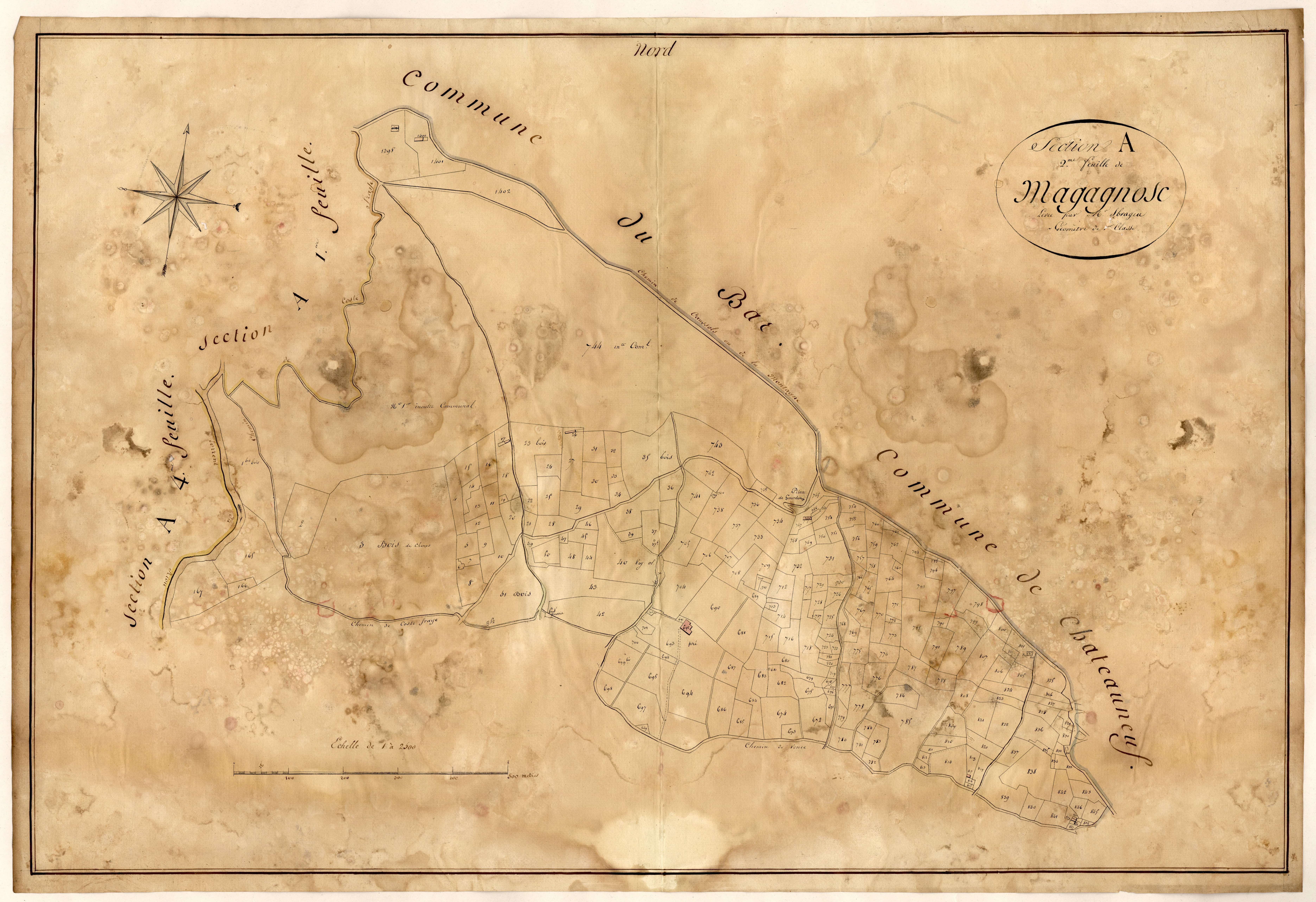 Magagnos (1ère partie). - Plan de section, A2(1)