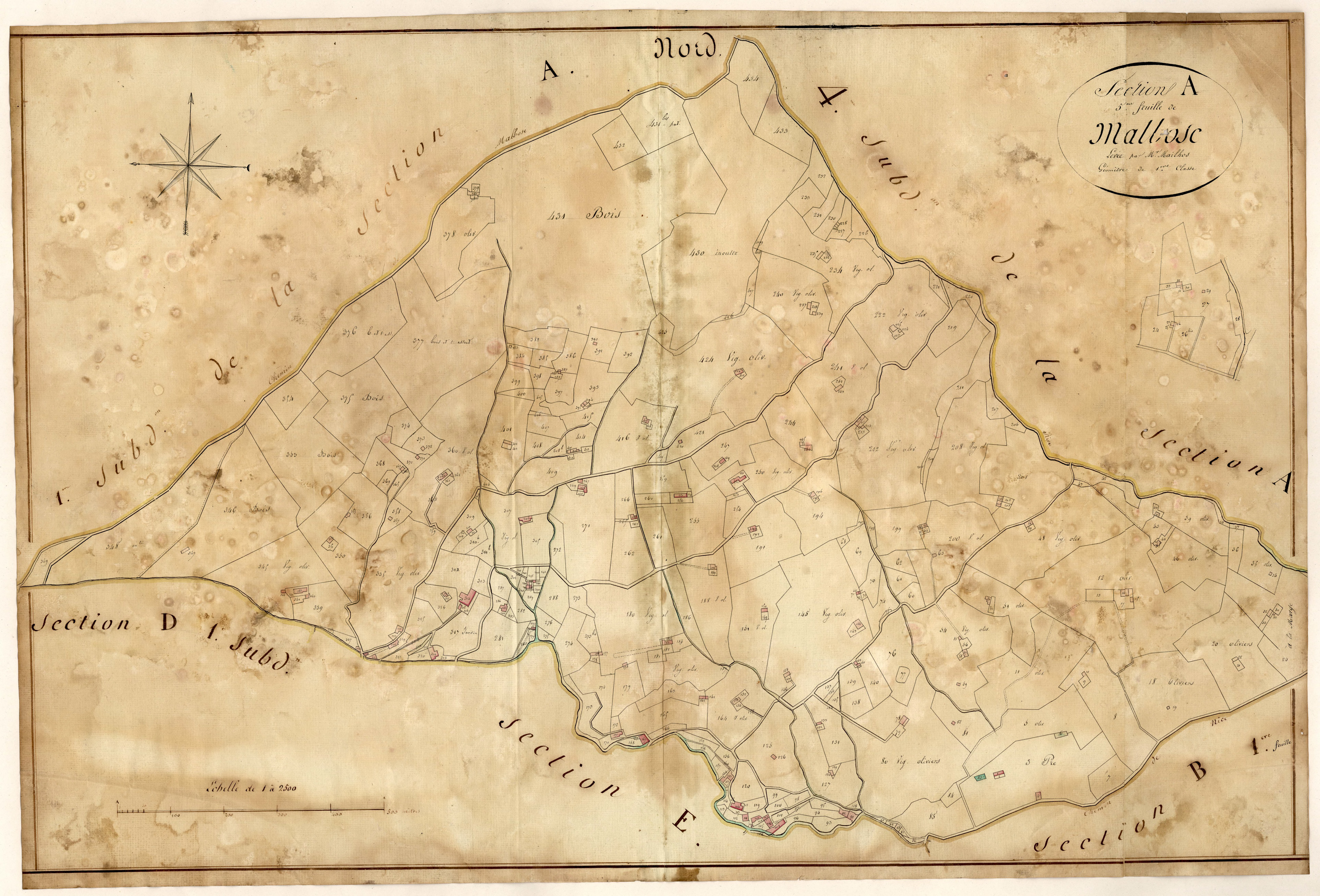 Malbosc. - Plan de section, A5