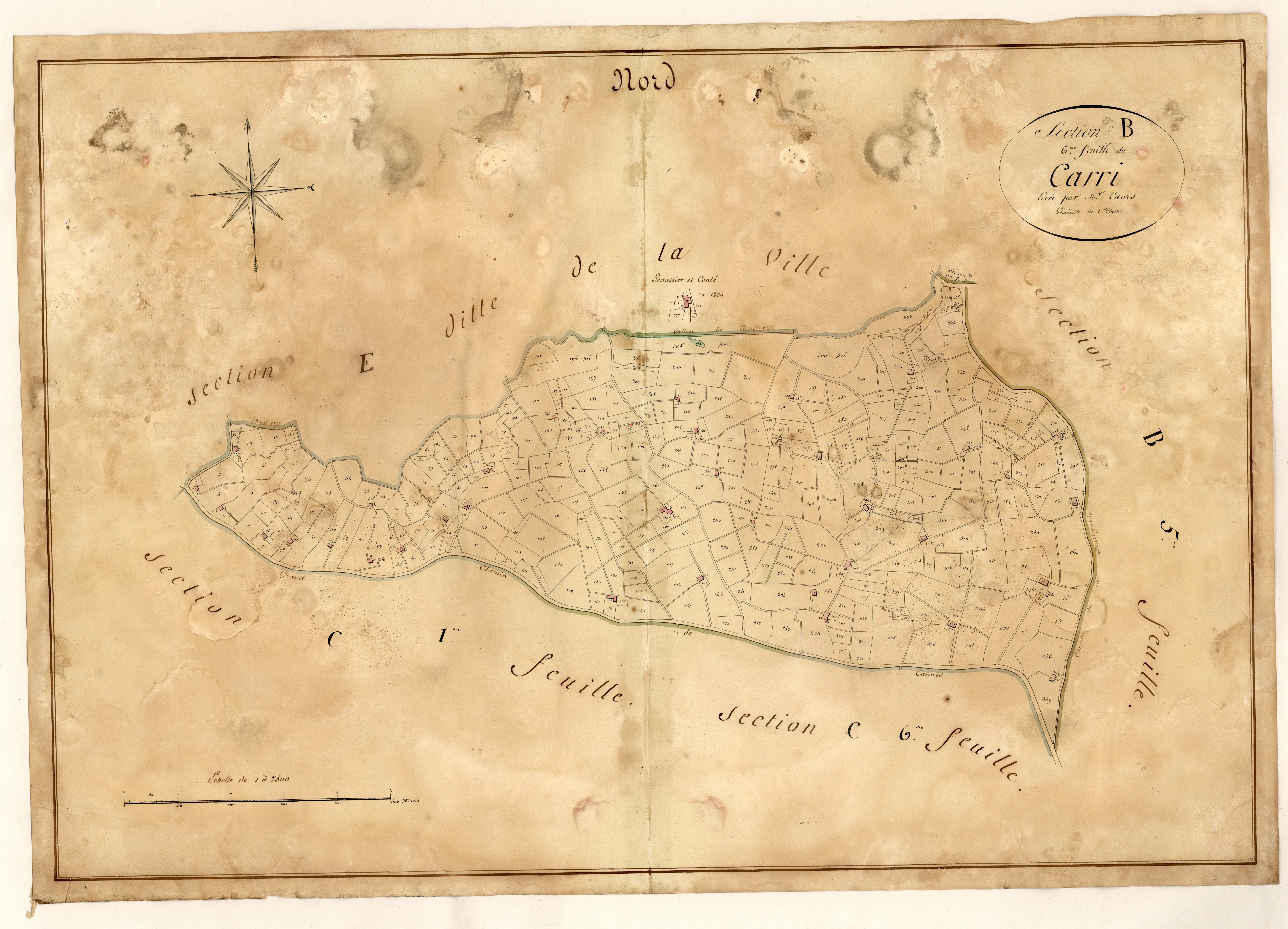 Le Carri. - Plan de section, B6