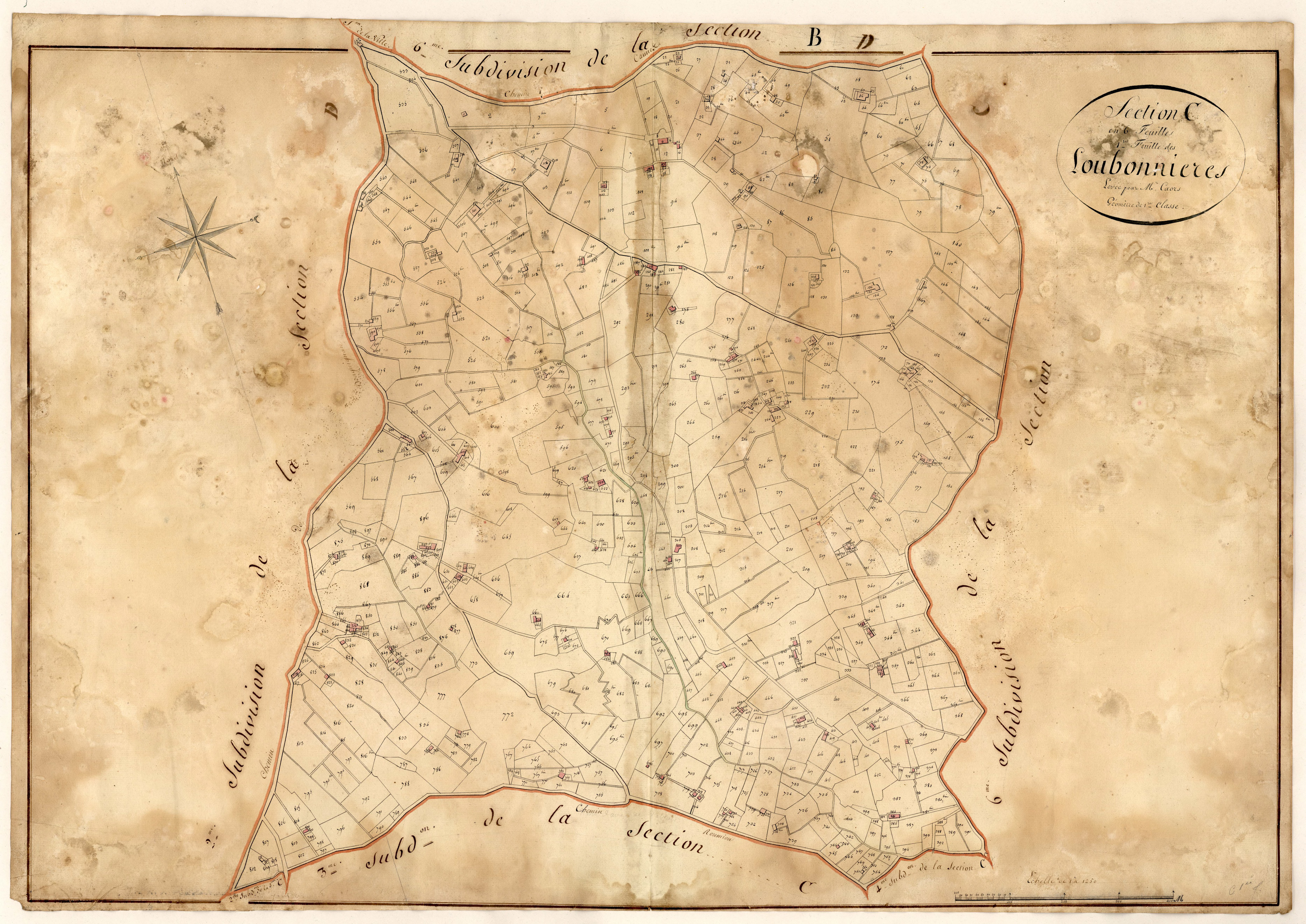 Loubonnières. - Plan de section, C1