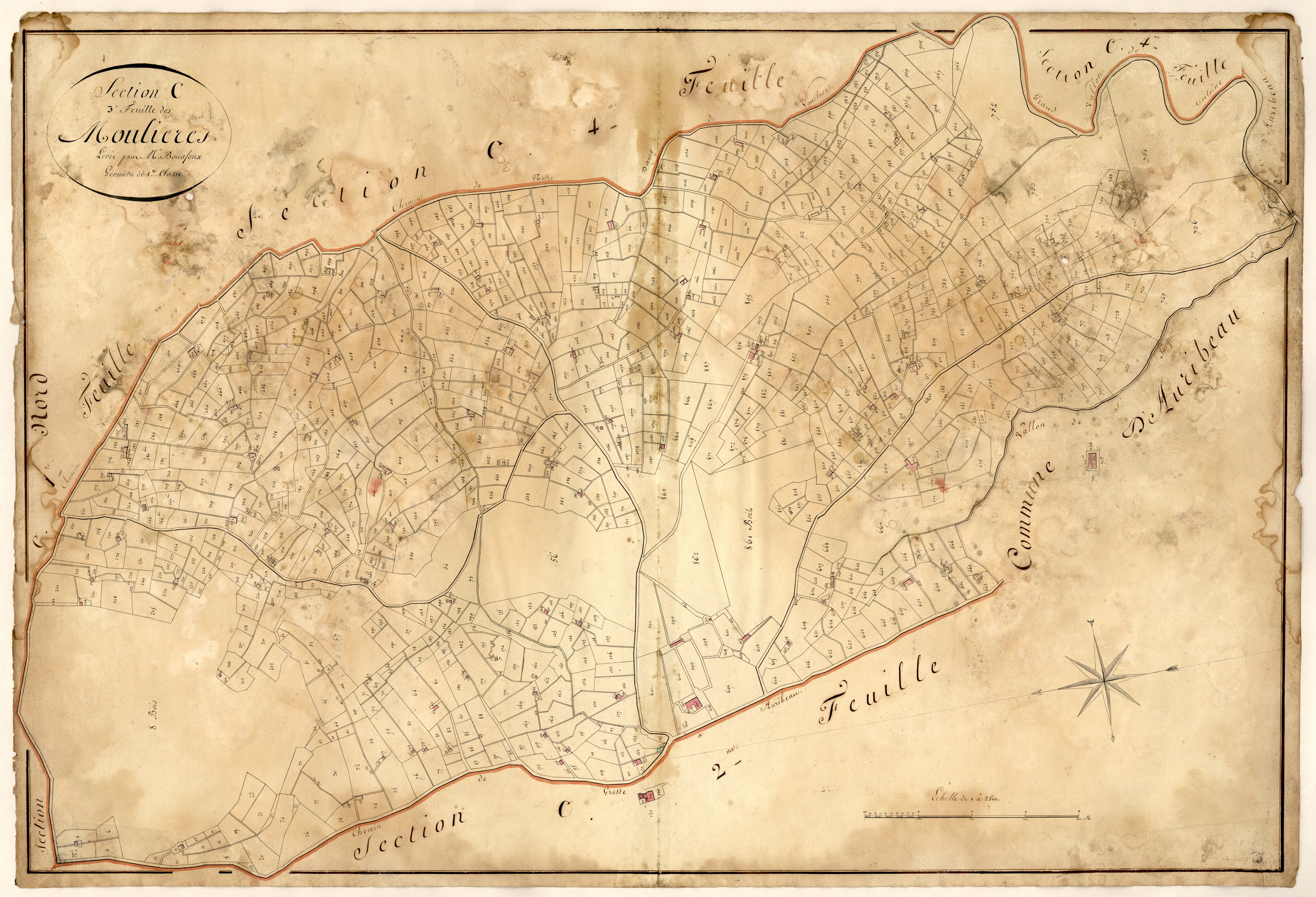 Les Moulières. - Plan de section, C3