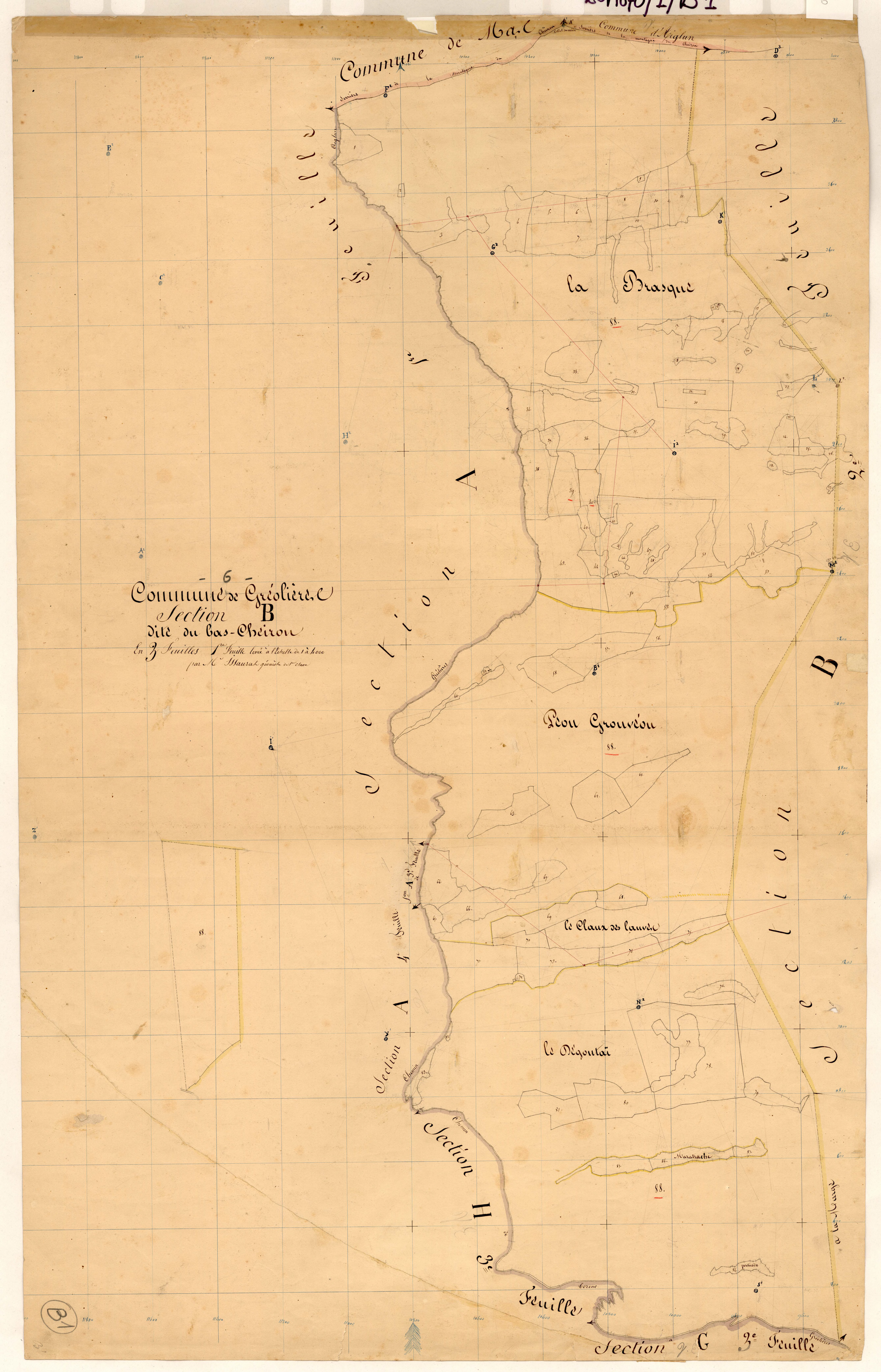 Le Bas Cheiron. - Plan de section, B1
