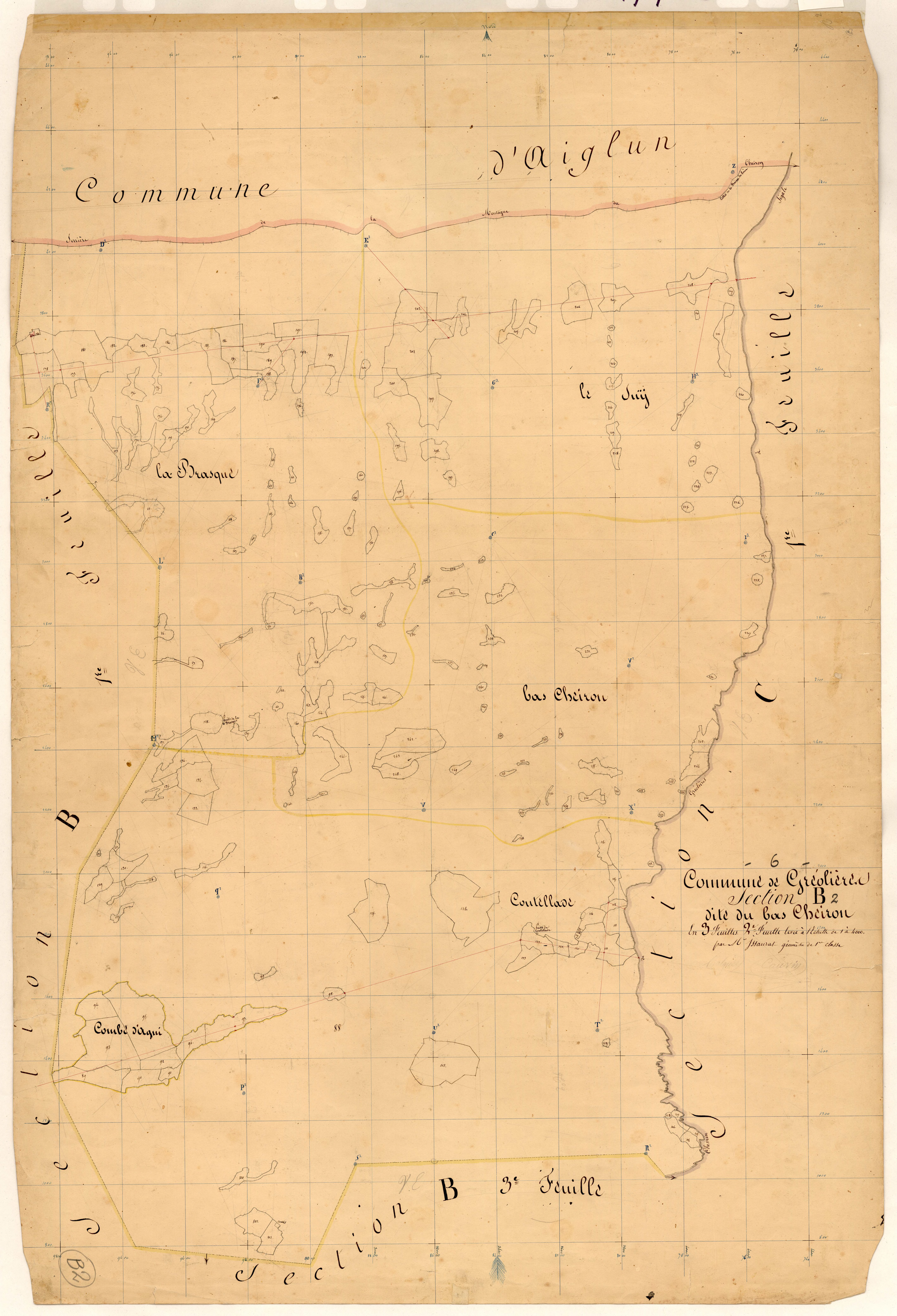 Le Bas Cheiron. - Plan de section, B2
