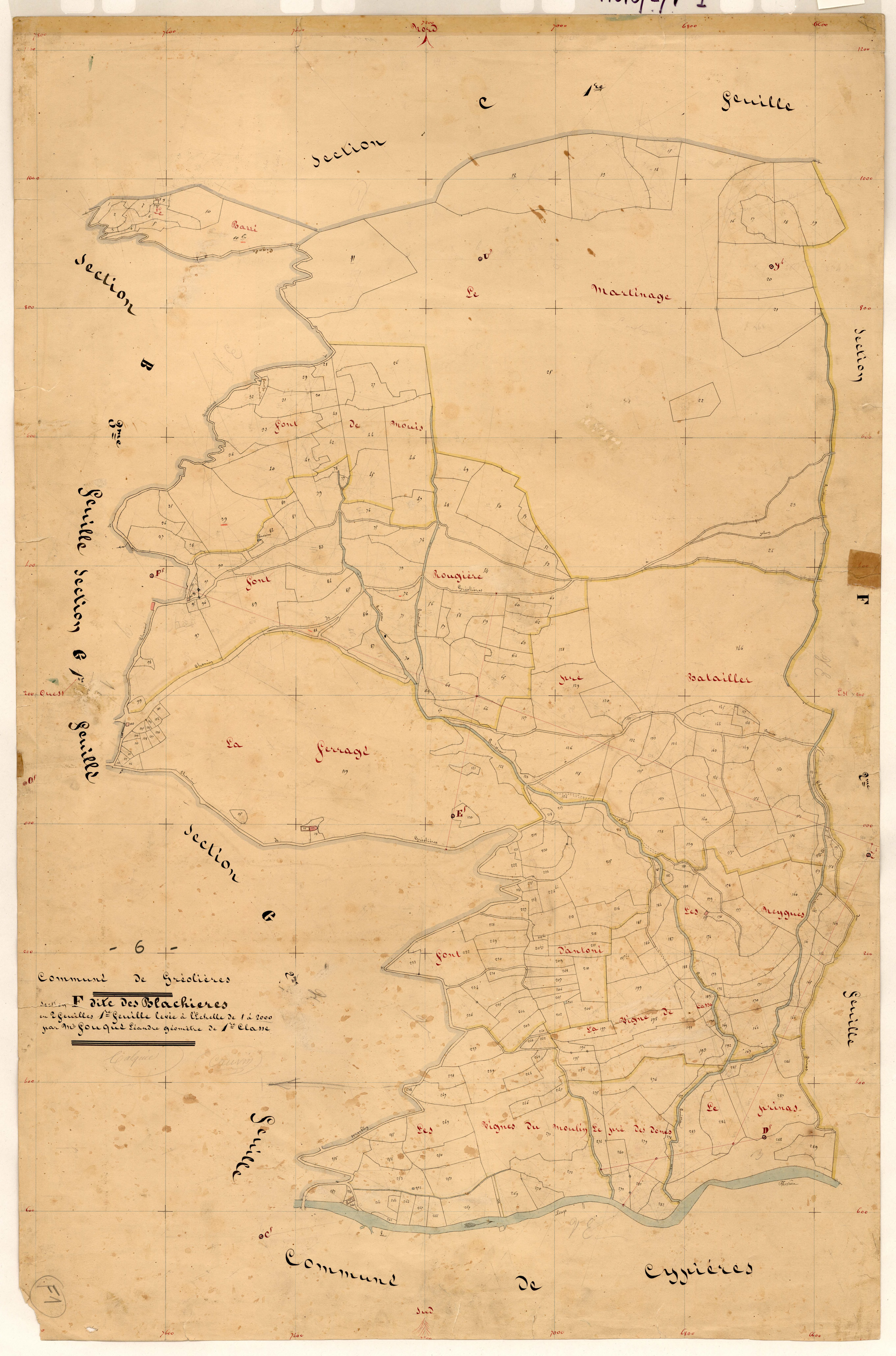 Les Blachières. - Plan de section, F1