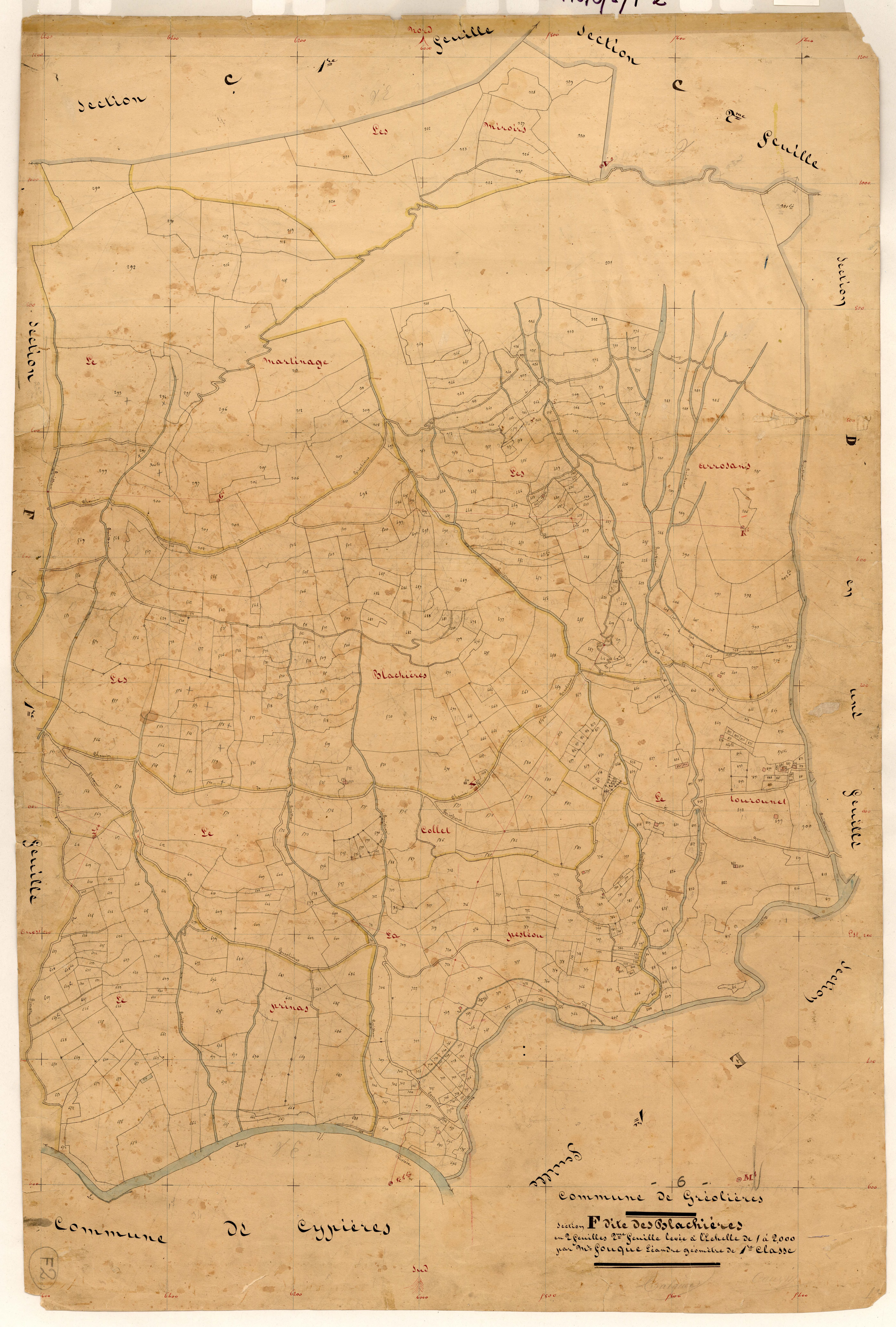 Les Blachières. - Plan de section, F2