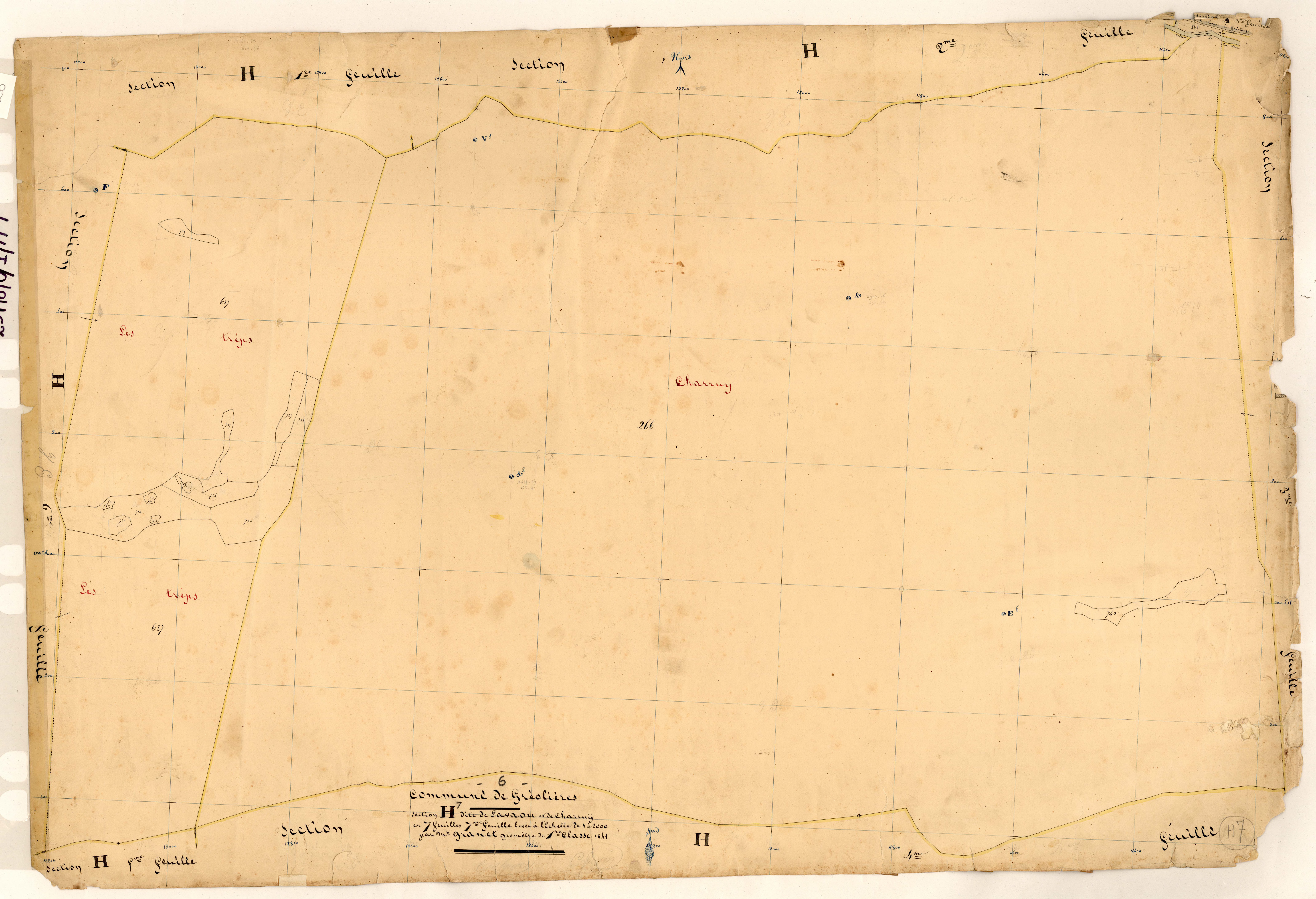 Lavaou et Charruy. - Plan de section, H7