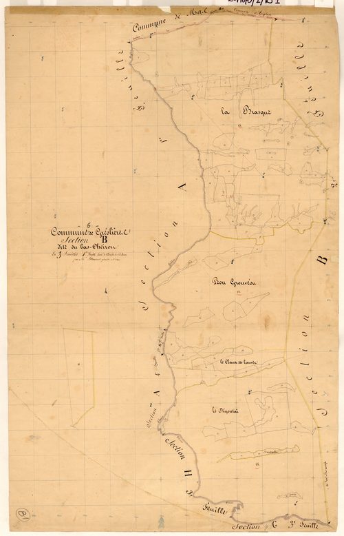 Le Bas Cheiron. - Plan de section, B1