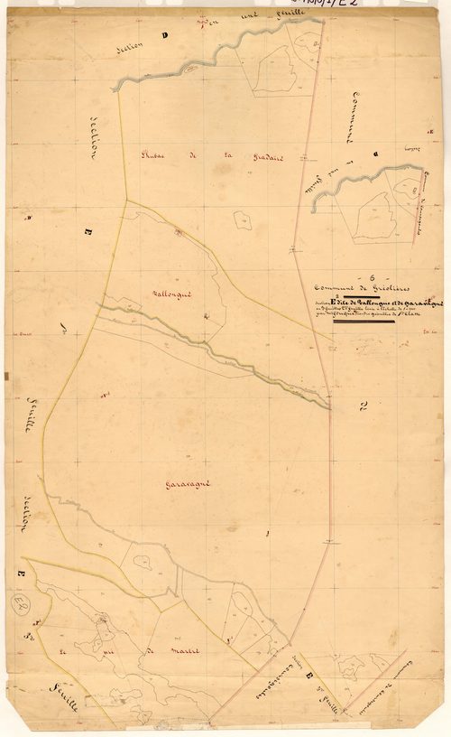 Vallongue et Garavagne. - Plan de section, E2