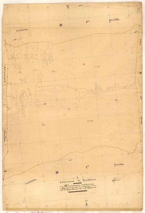 Lavaou et Charruy. - Plan de section, H6