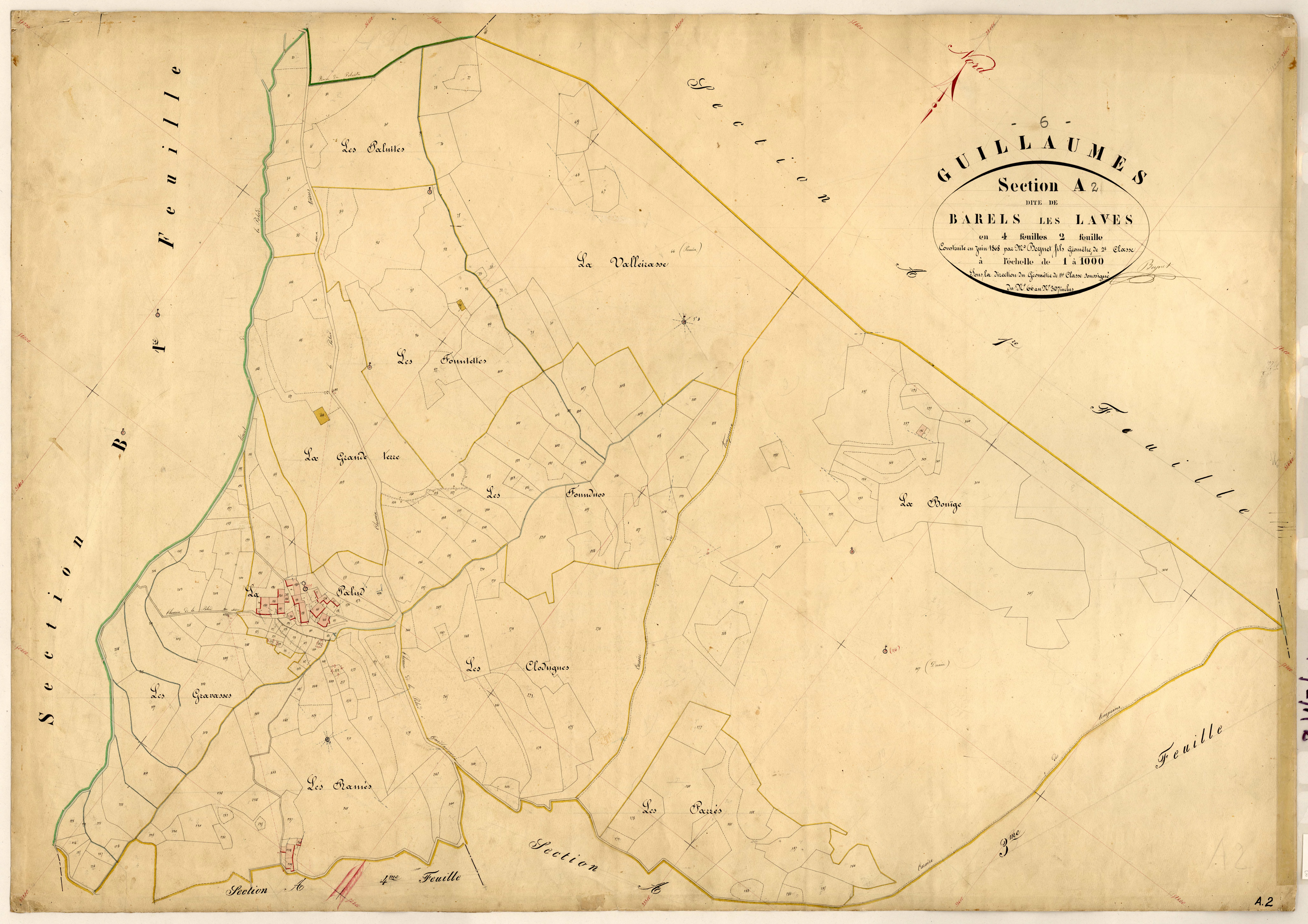 Barels les Laves. - Plan de section, A2