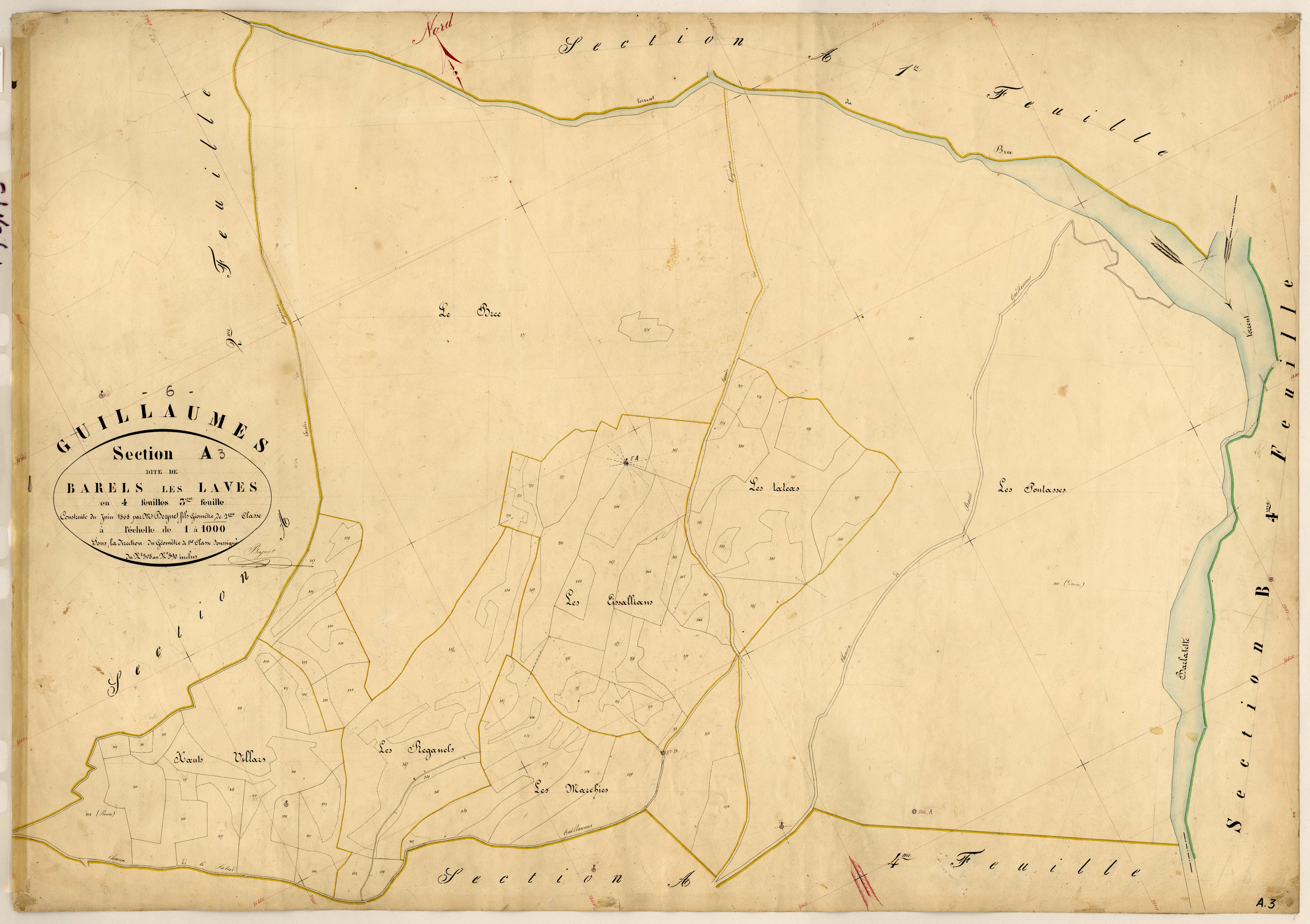 Barels les Laves. - Plan de section, A3