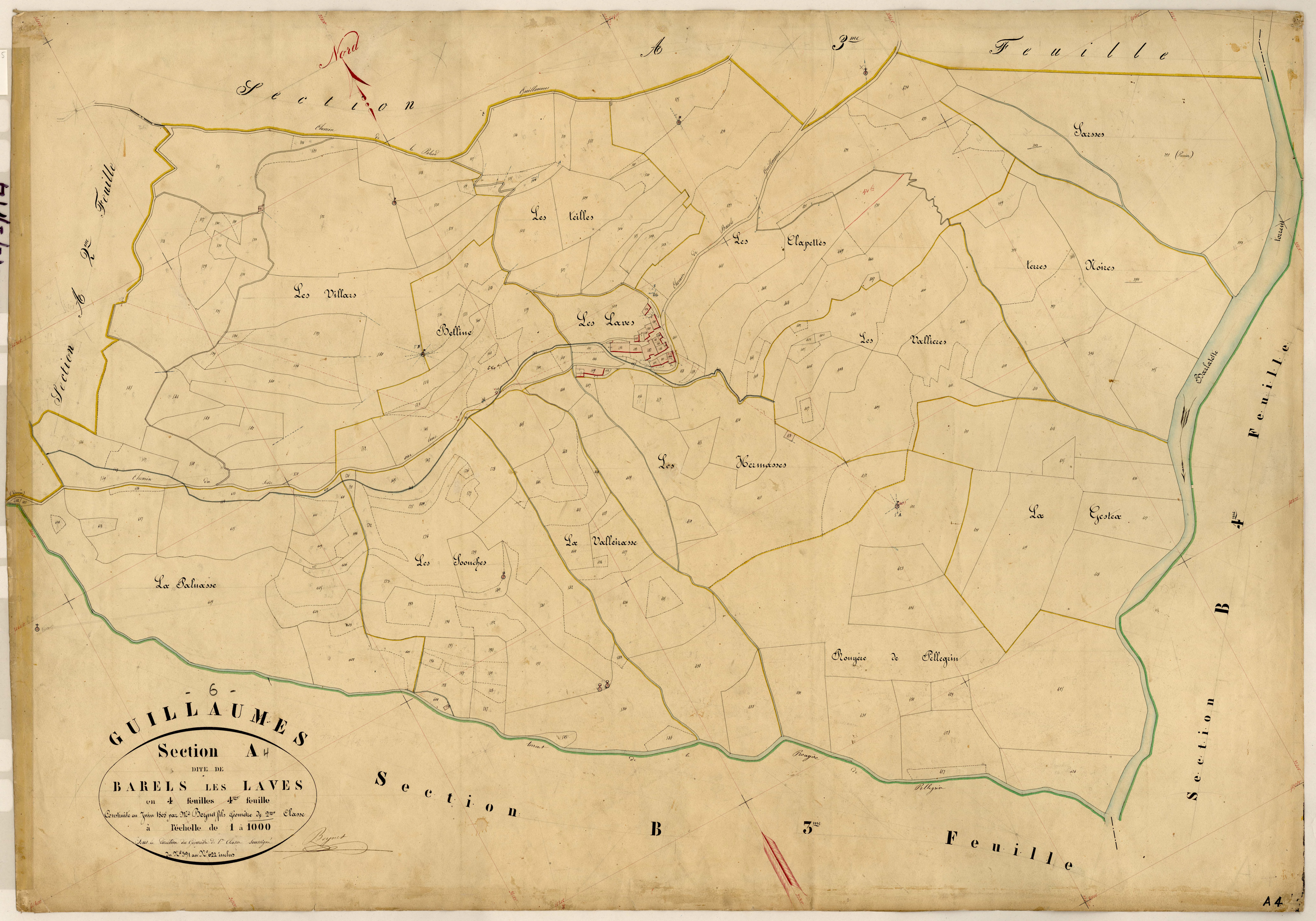 Barels les Laves. - Plan de section, A4