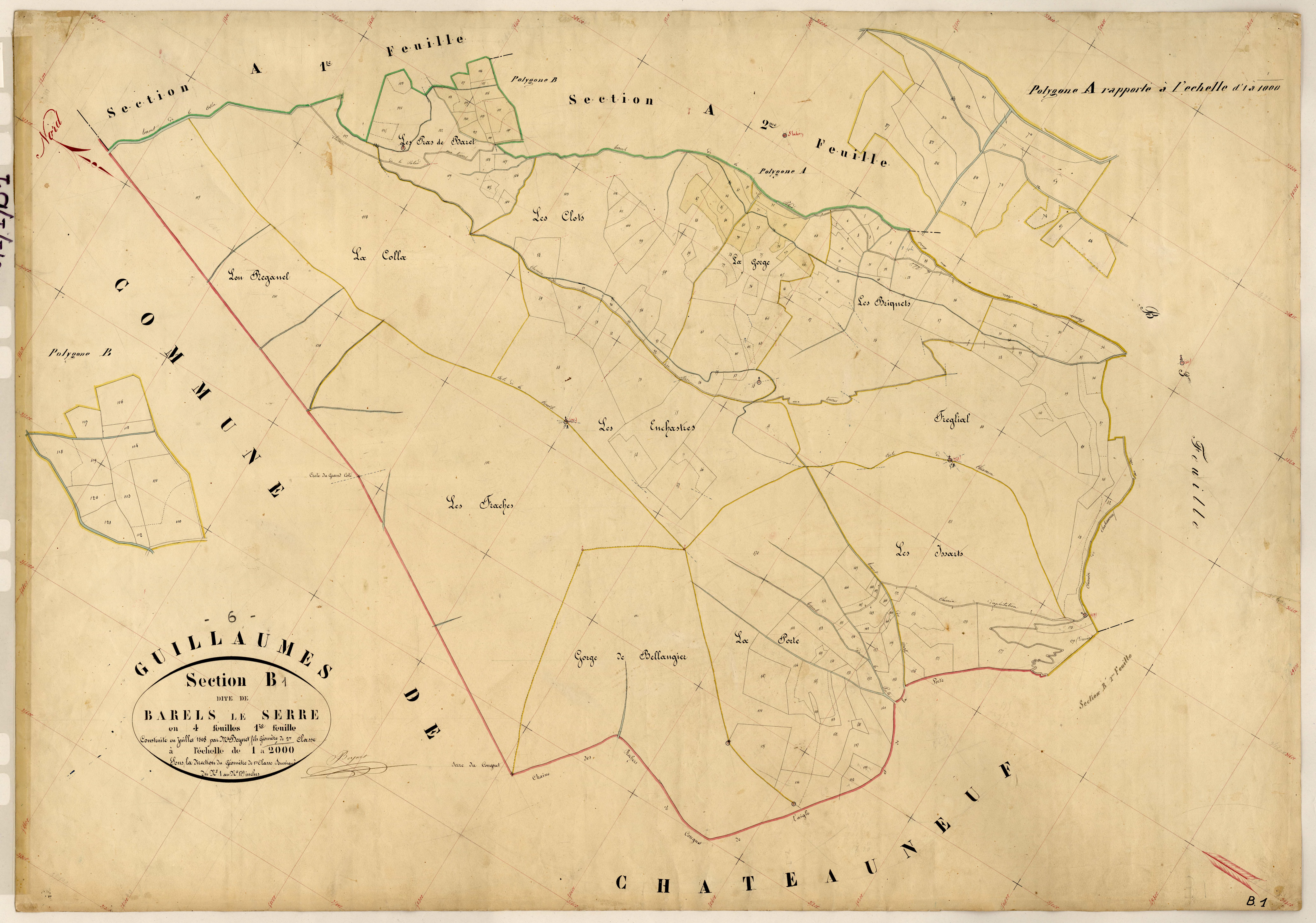 Barels le Serre. - Plan de section, B1