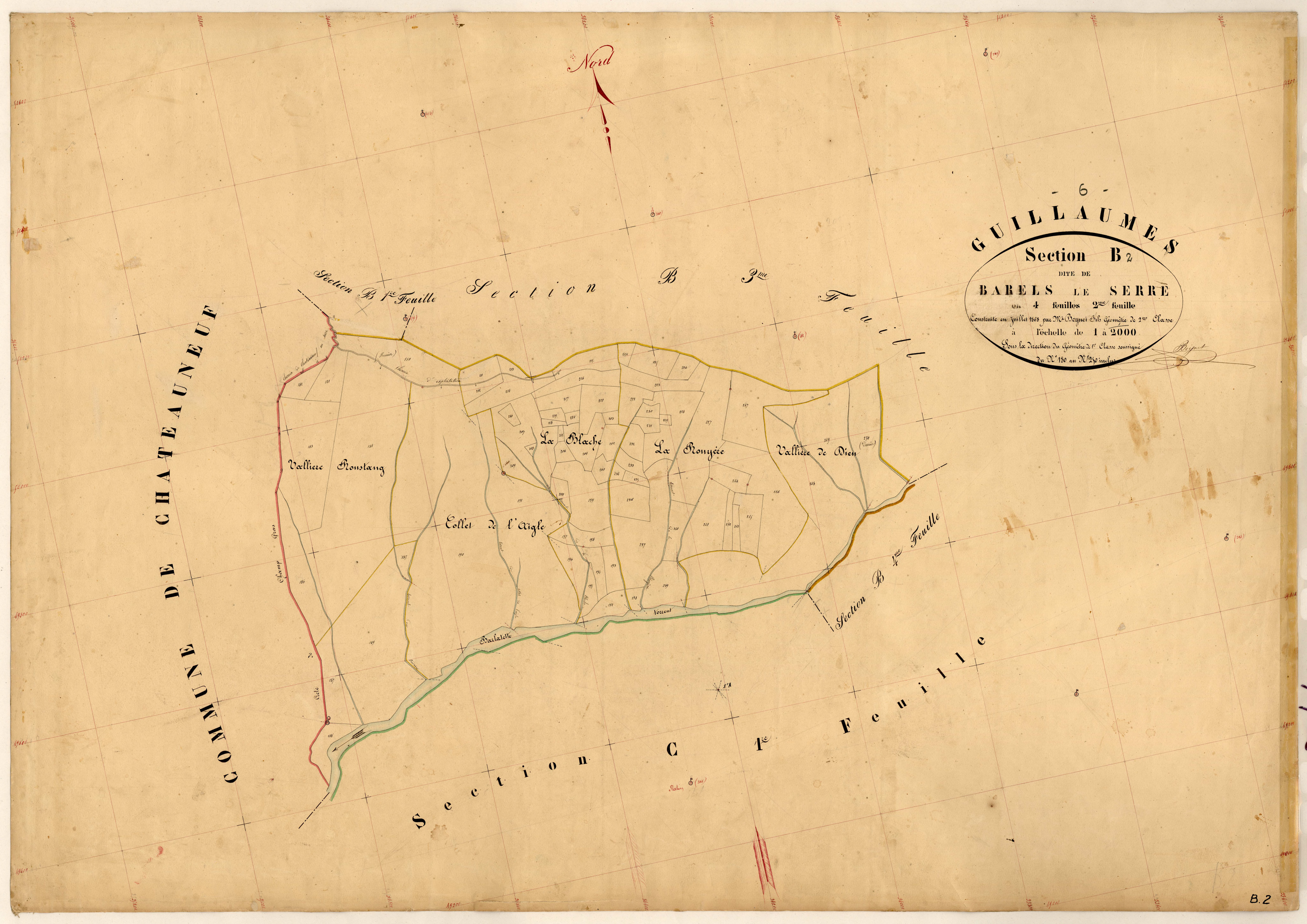 Barels le Serre. - Plan de section, B2