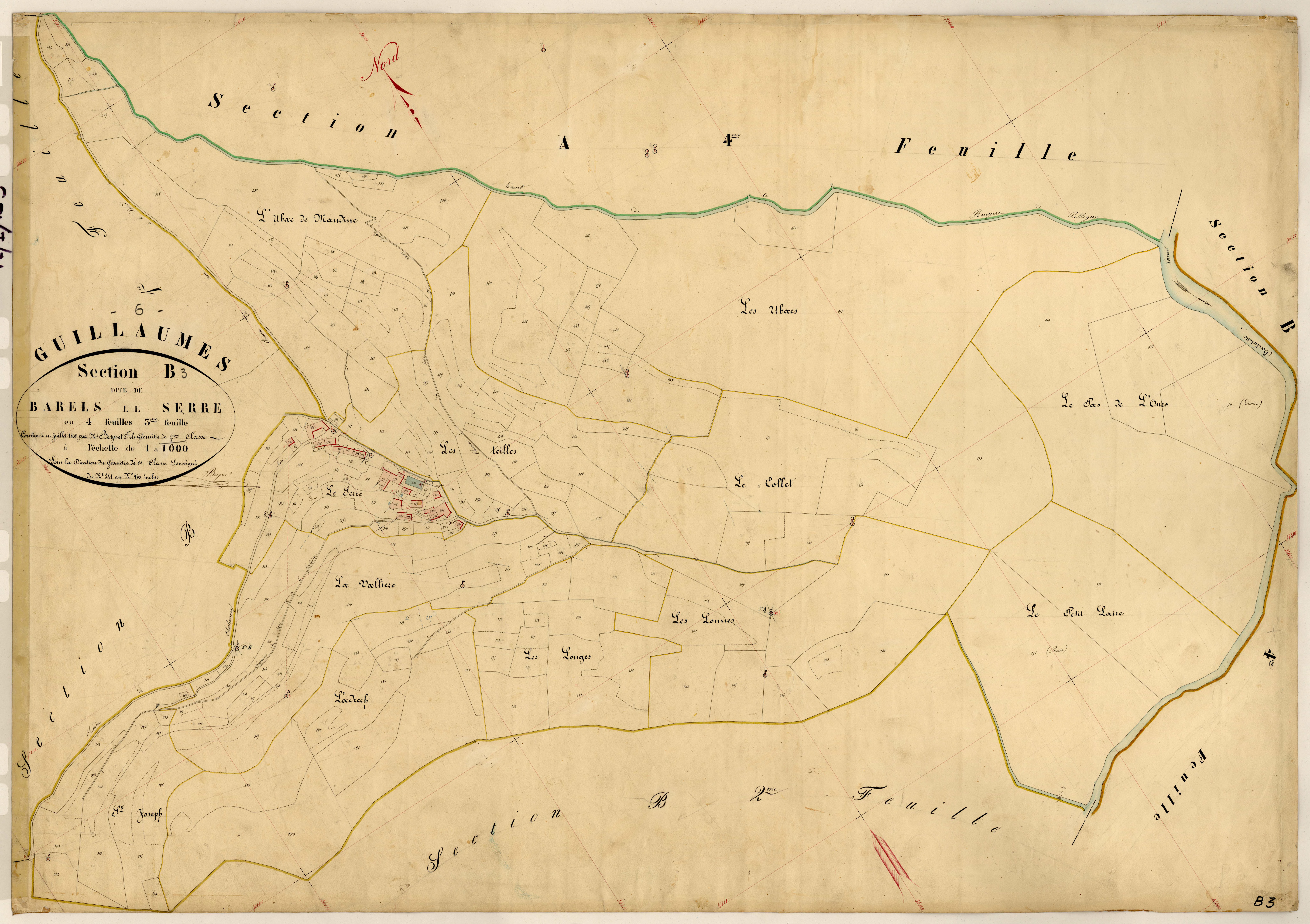 Barels le Serre. - Plan de section, B3