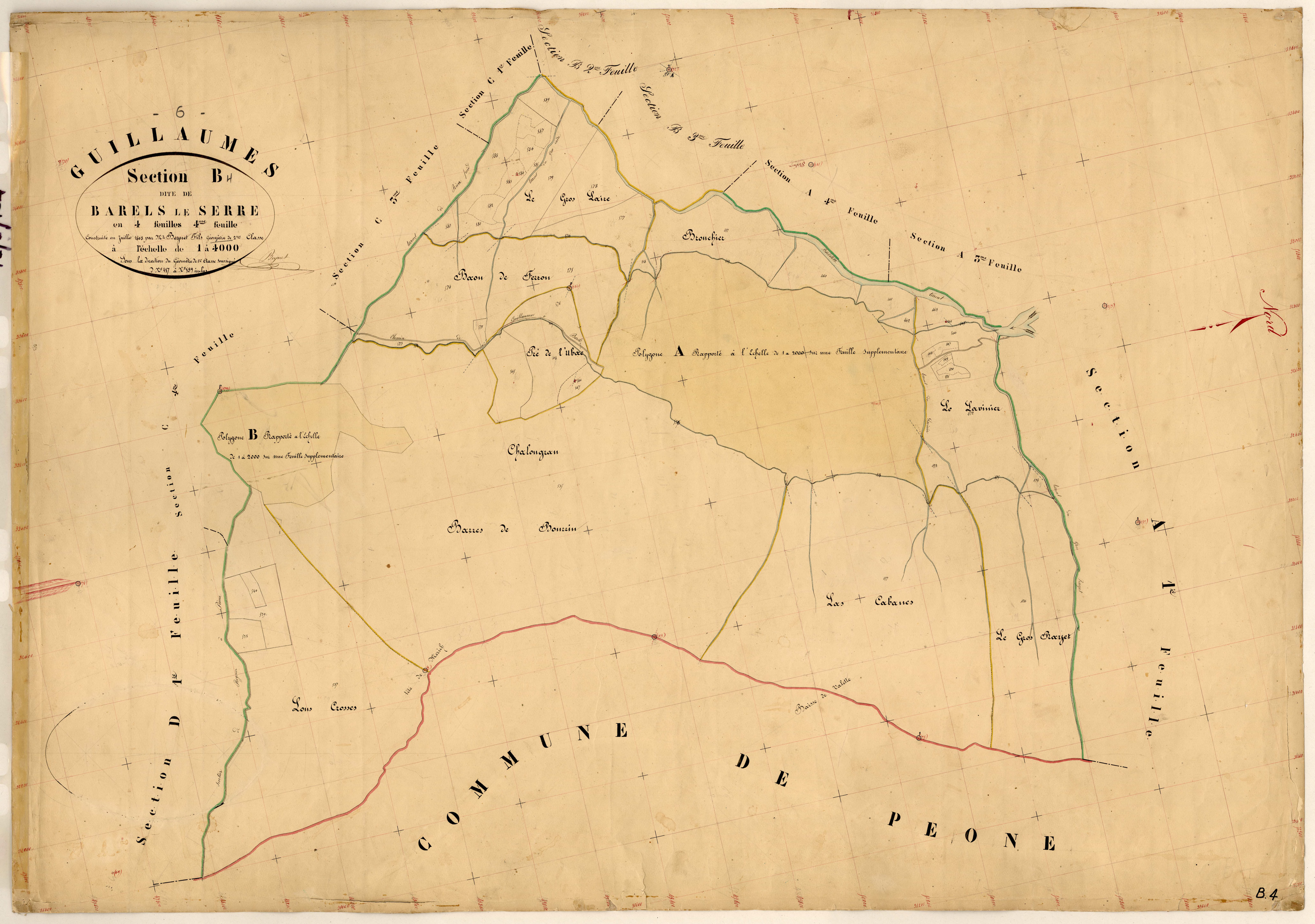 Barels le Serre. - Plan de section, B4
