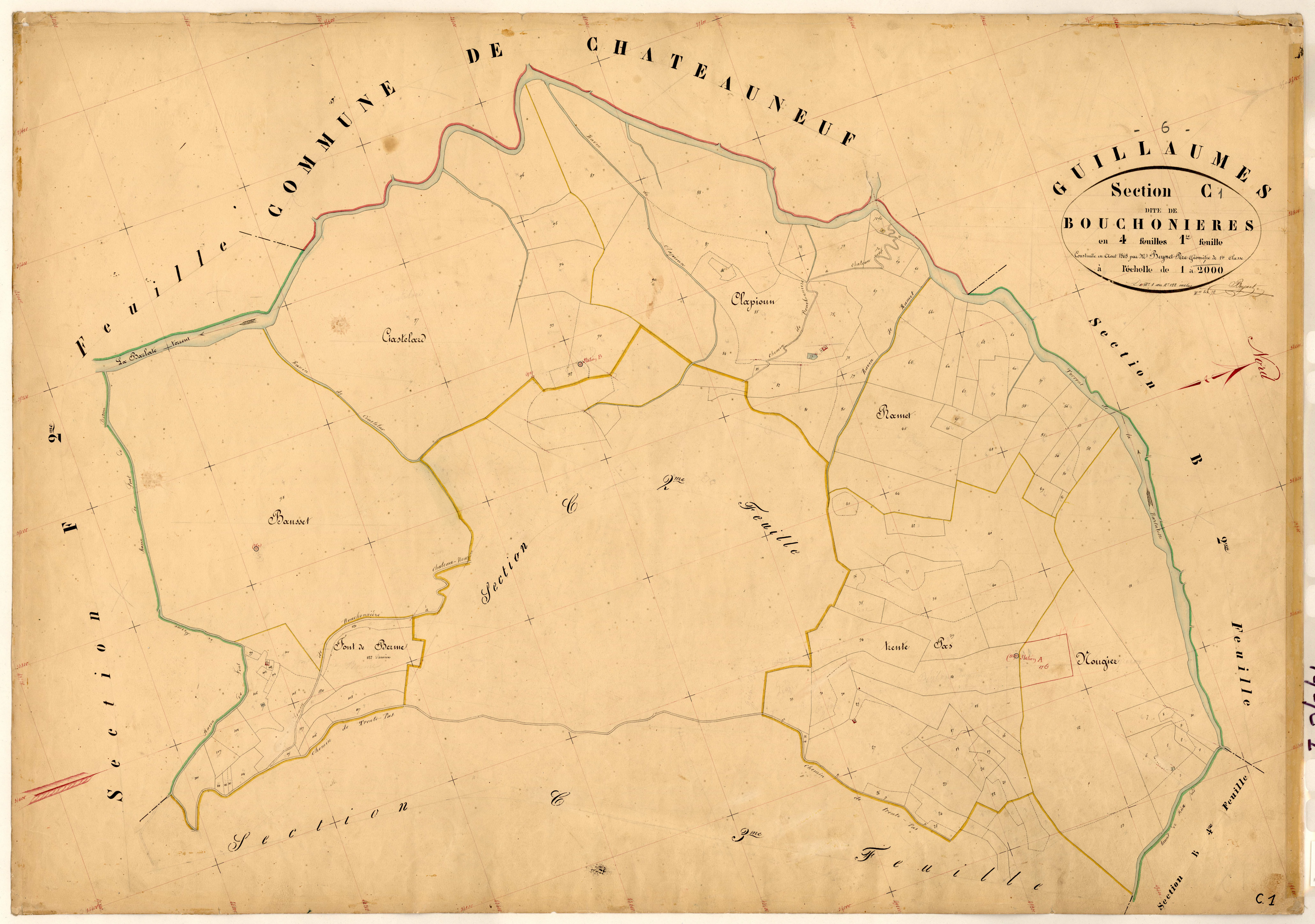 Bouchonières. - Plan de section, C1