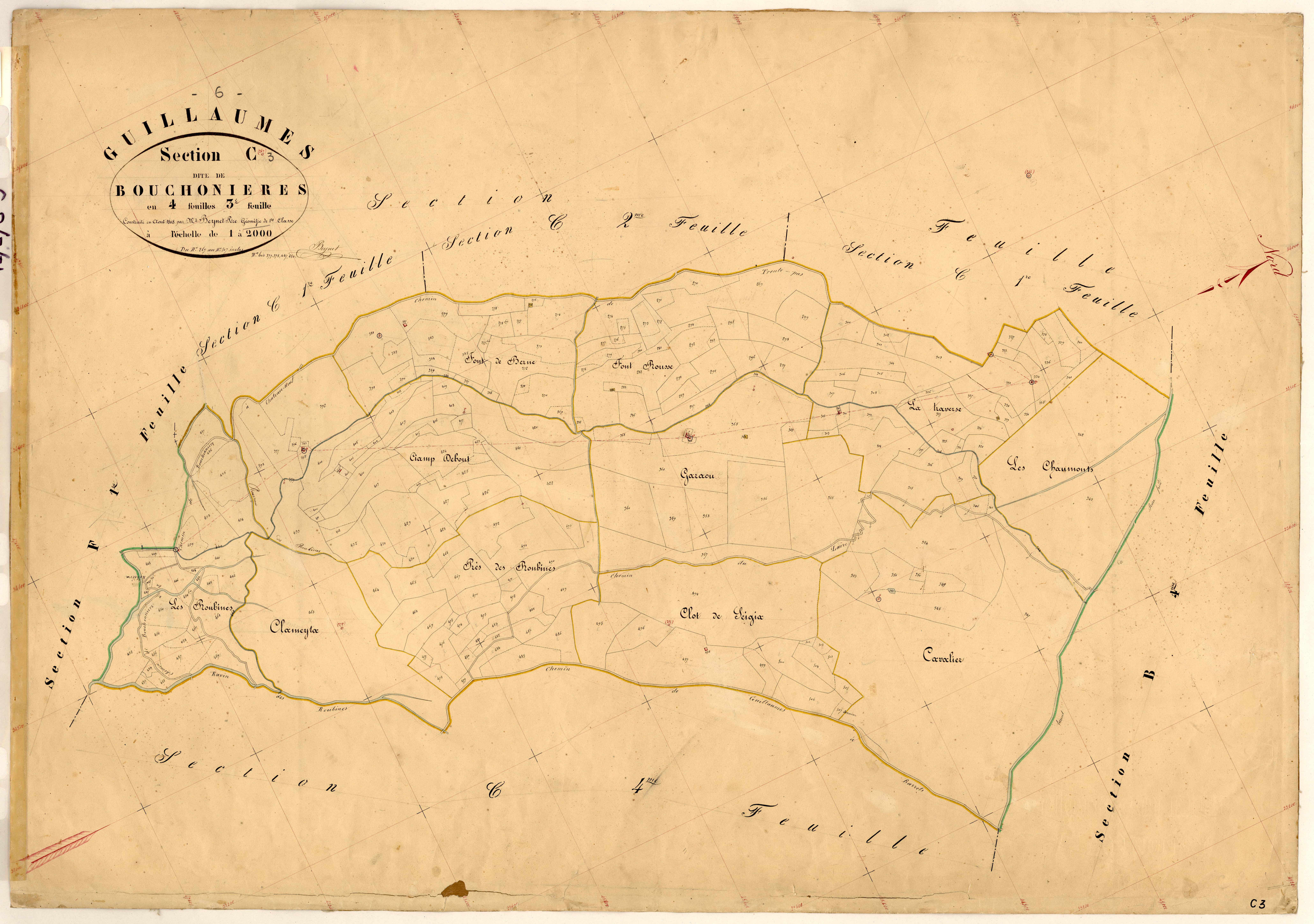Bouchonières. - Plan de section, C3