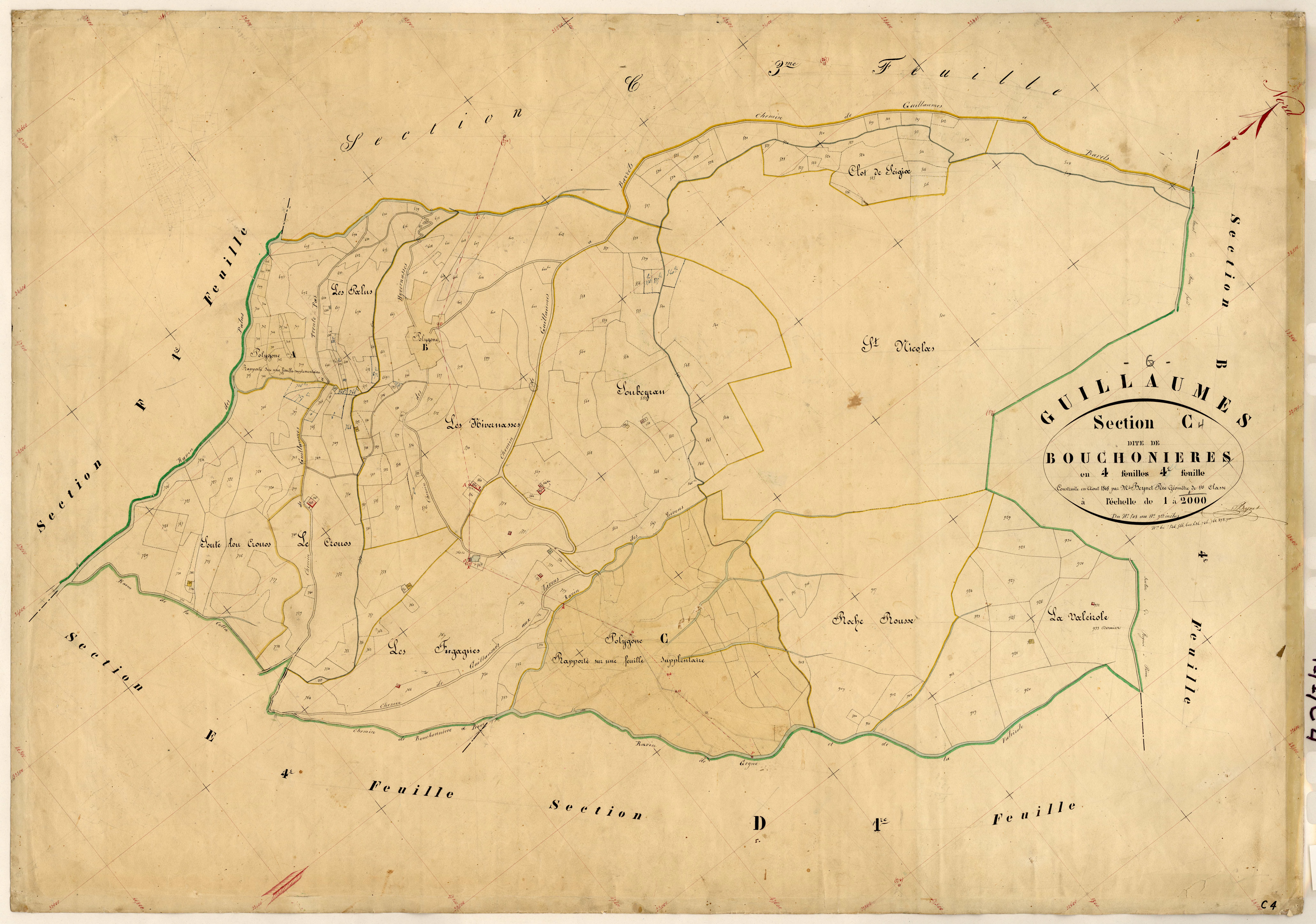 Bouchonières. - Plan de section, C4
