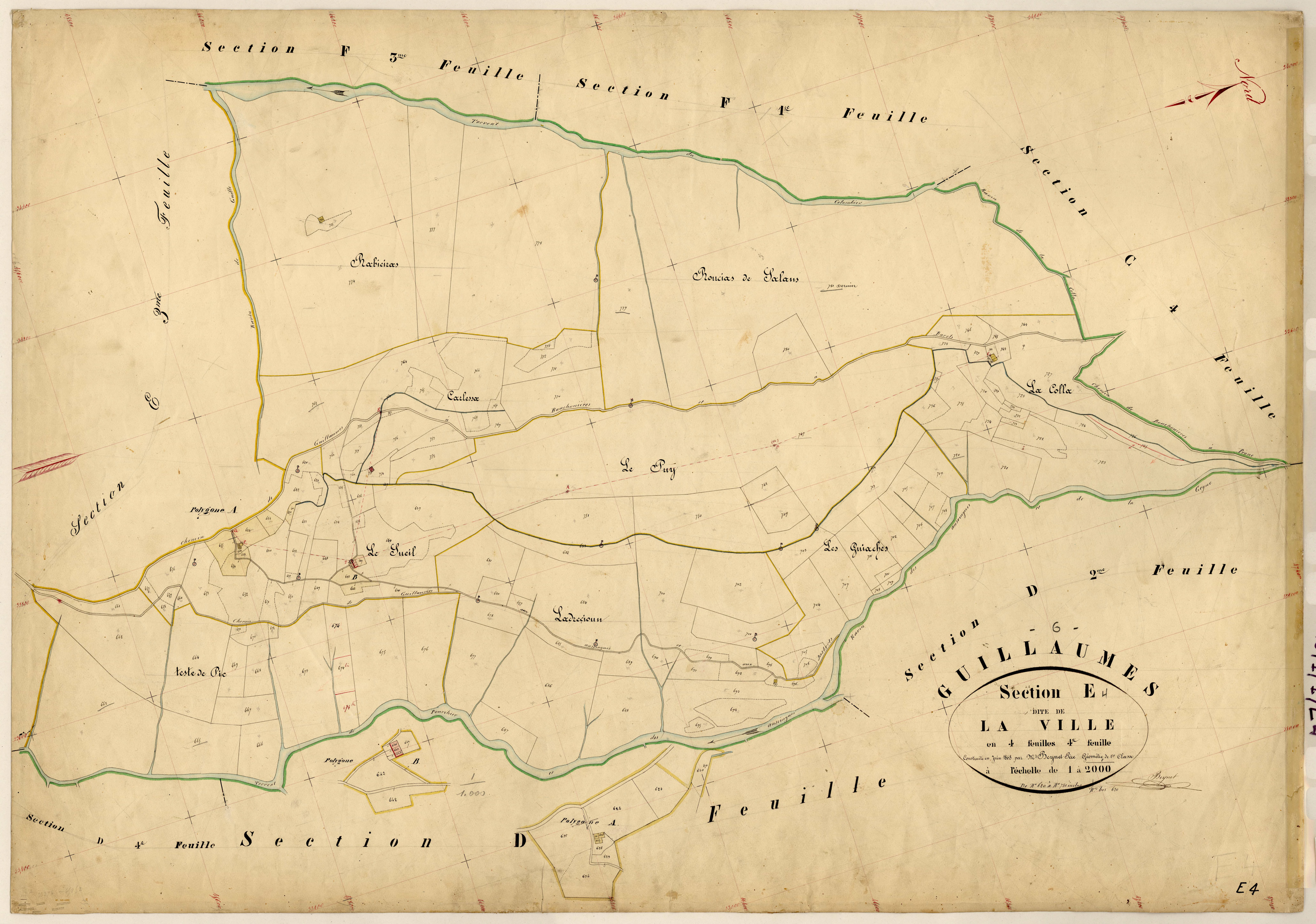 La Ville. - Plan de section, E4
