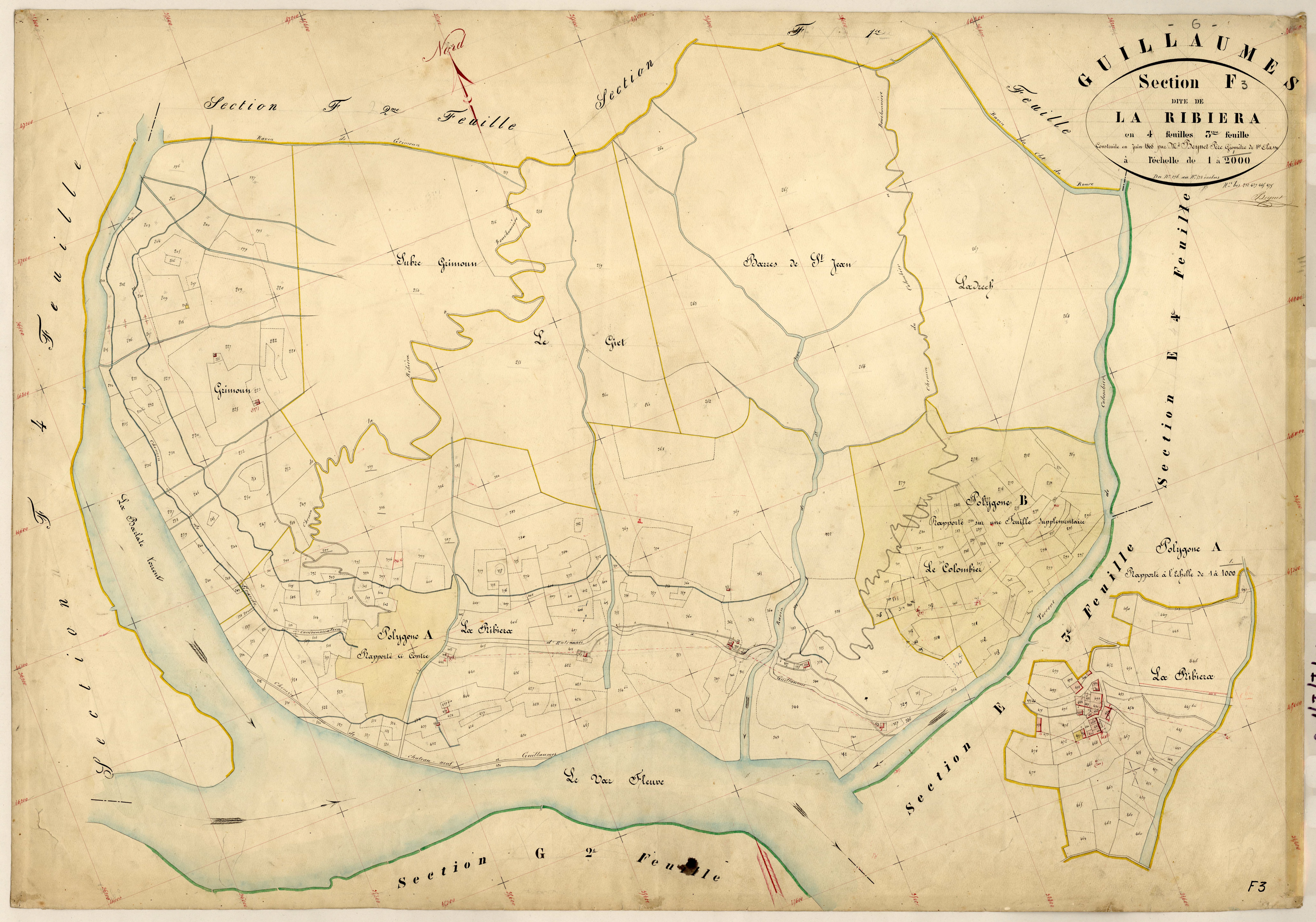 La Ribiera. - Plan de section, F3